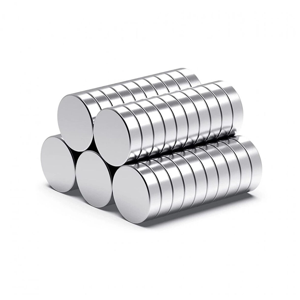10 Adet 10x1mm Yuvarlak Neodyum Mıknatıs Güçlü Dayanıklı Magnet Nikel Kaplama