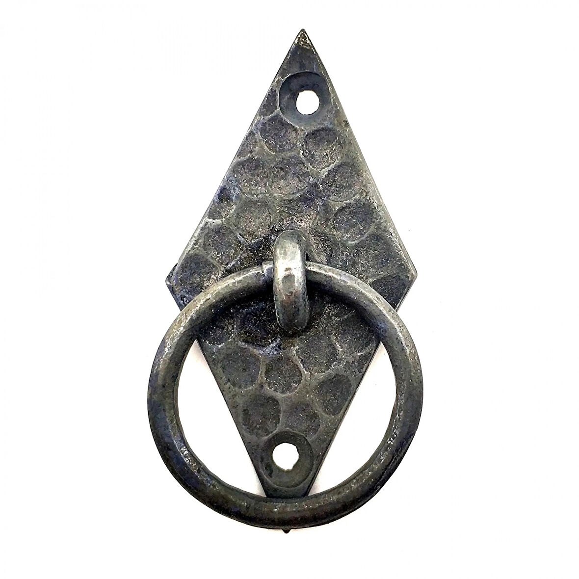 Antika Tarz Dekoratif Pirinç Dik Bakla Halka , Mobilya Kulbu - 82x41 Mm, Oksit