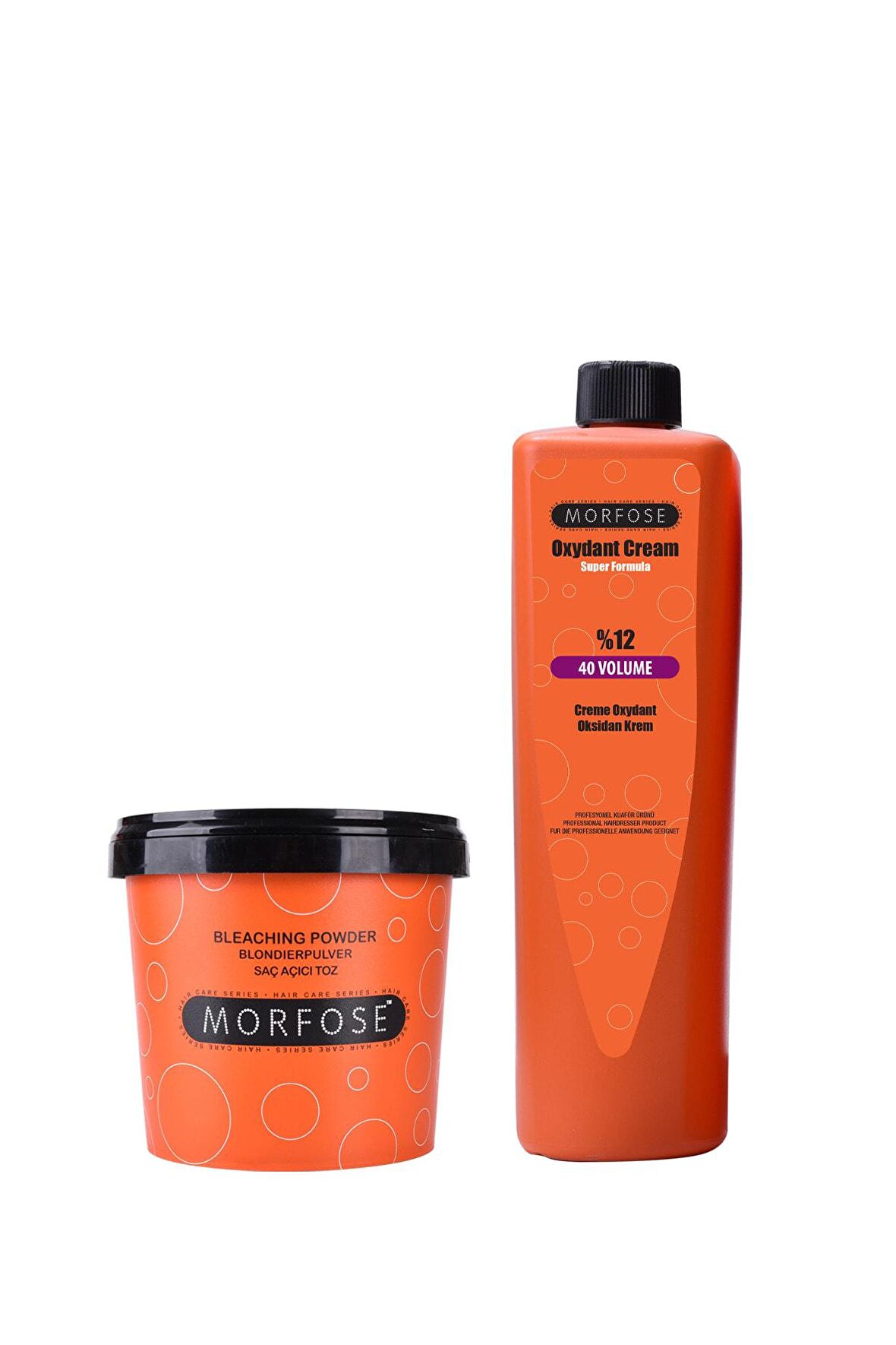 Morfose Mavi Toz Saç Açıcı Oryal 1000 gr Ve 40 Volume Oksidan 1000 ml