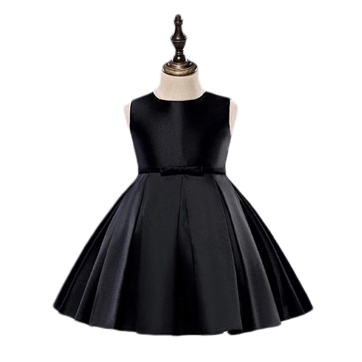 Parlak Kumaş Kurdalyeli Kız Çocuk Abiye - Çocuk Abiyesi - Mezuniyet Elbisesi - Kız Çocuk Elbise