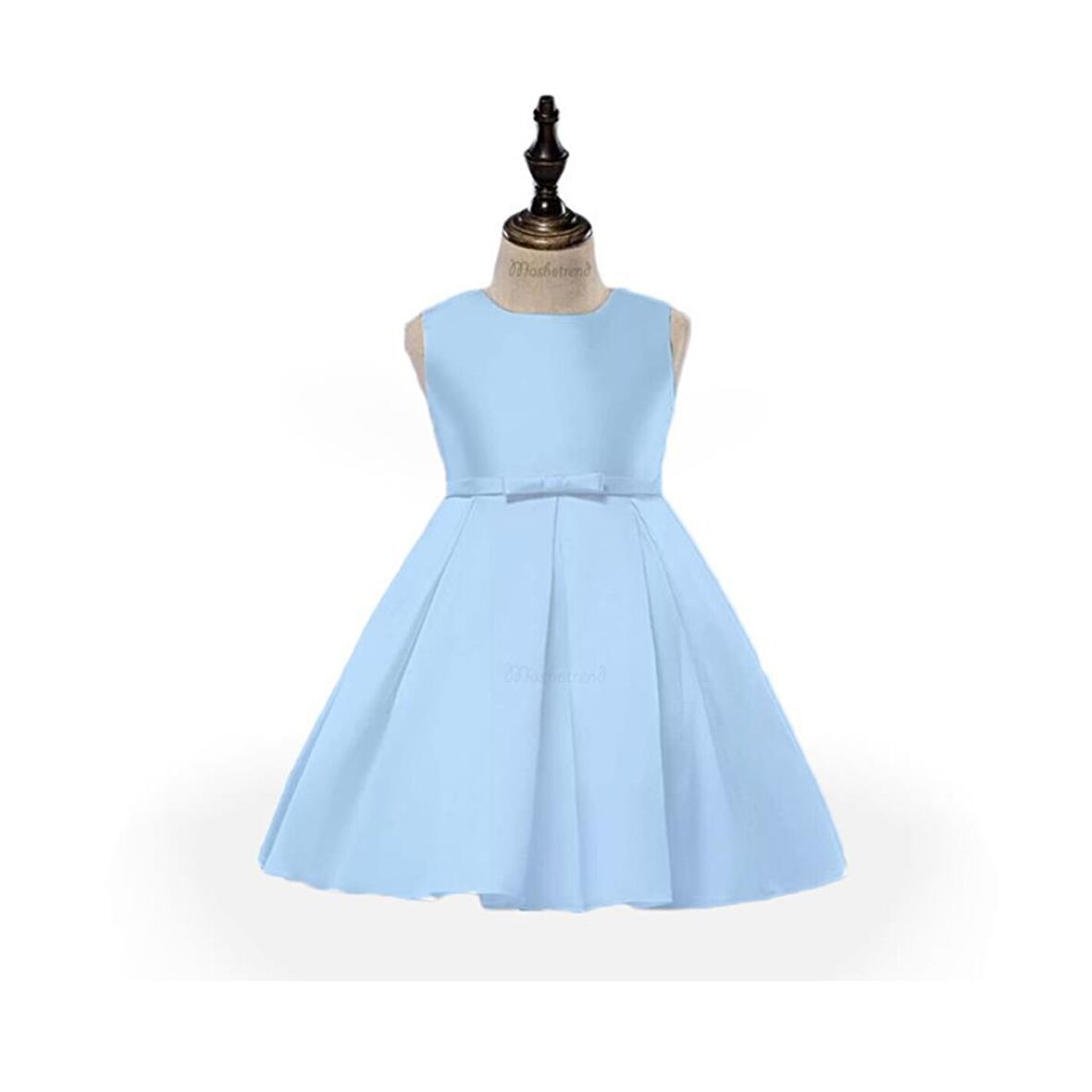 Parlak Kumaş Kurdalyeli Kız Çocuk Abiye - Çocuk Abiyesi - Mezuniyet Elbisesi - Kız Çocuk Elbise