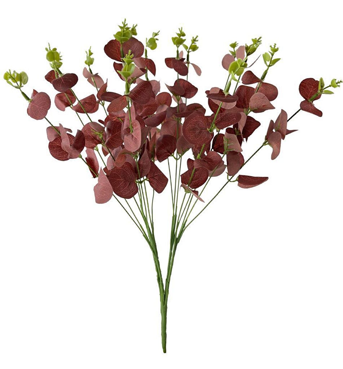 Yapay Çiçek Okaliptus Demet Kırmızı Aradal Garnitür Eucalyptus