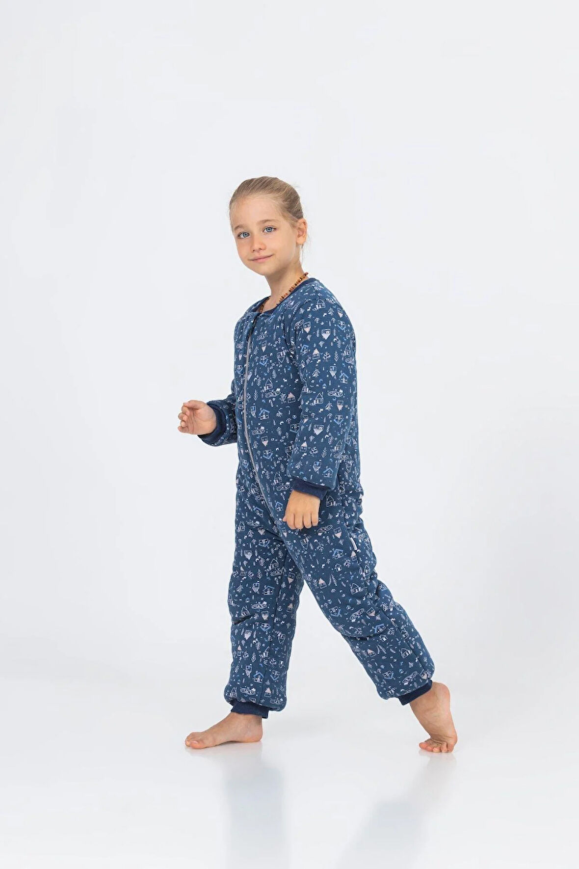 Kız Erkek Çocuk Kalın Elyaf Dolgulu Premium Kalite 2.5 Tog Desenli Uyku Tulumu