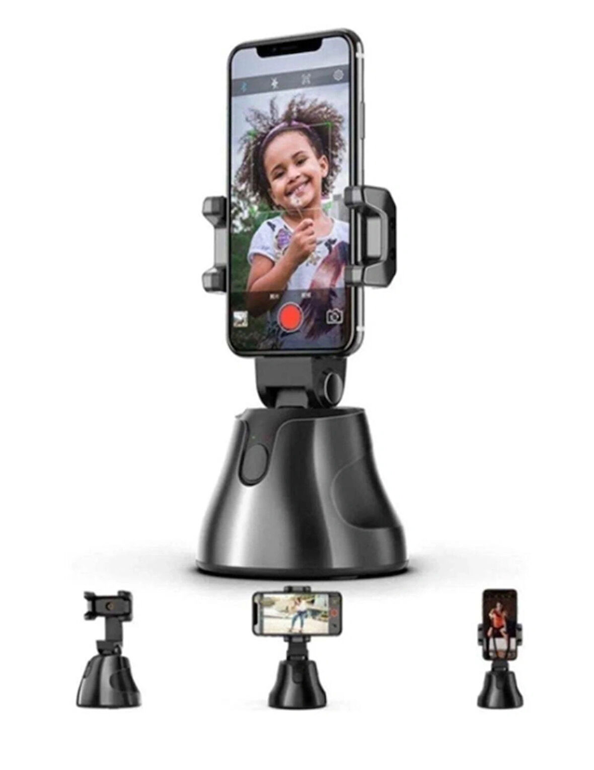 360° Smart Otomatik Yüz Takip Sistemli Telefon Tutucu - Telefon Tripodu Bluetoothlı Akıllı tripod