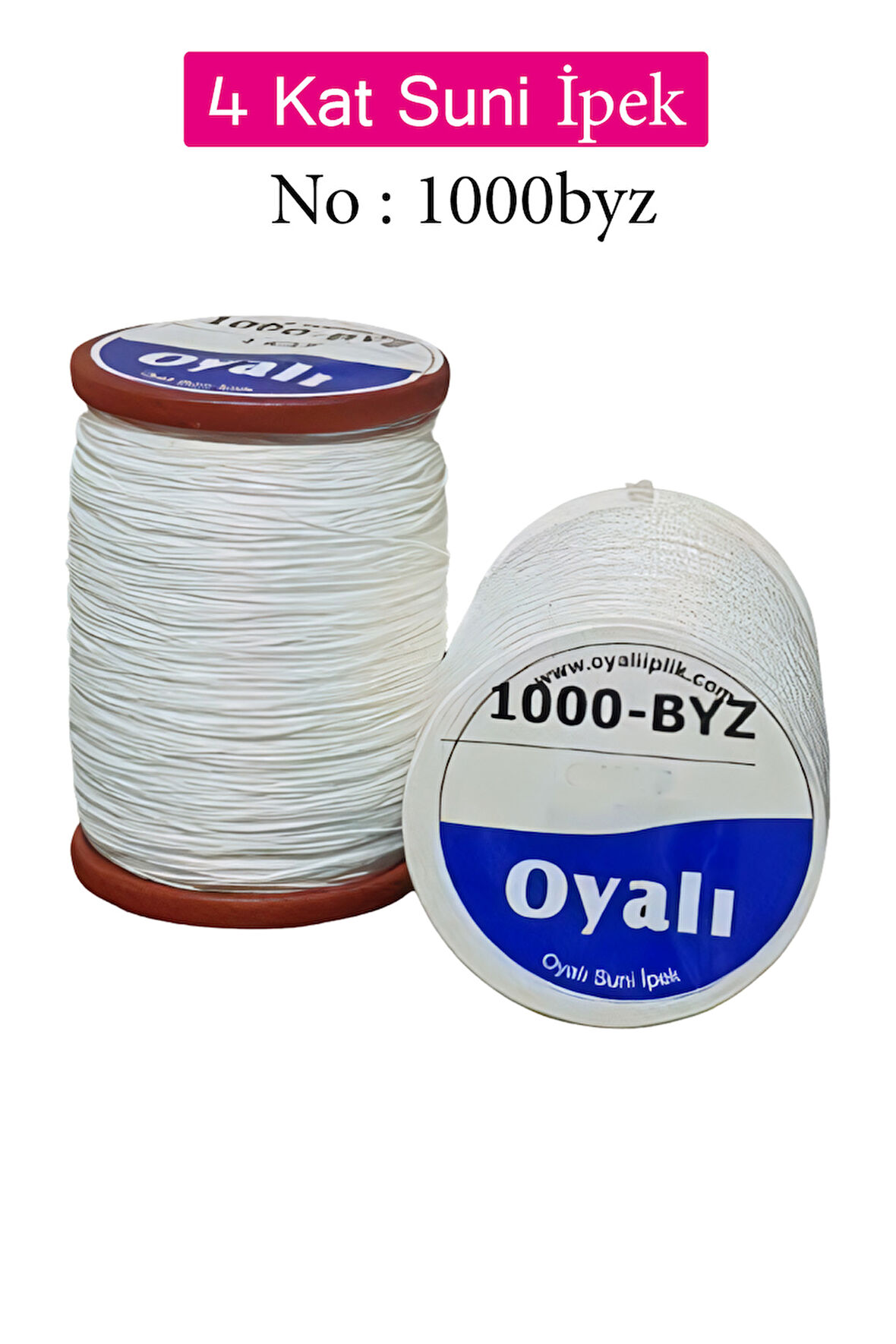 Oyalı 4 Kat Suni İpek İplik İğne Oyası Boncuk İpi Tığ Oyası No:1000-BYZ