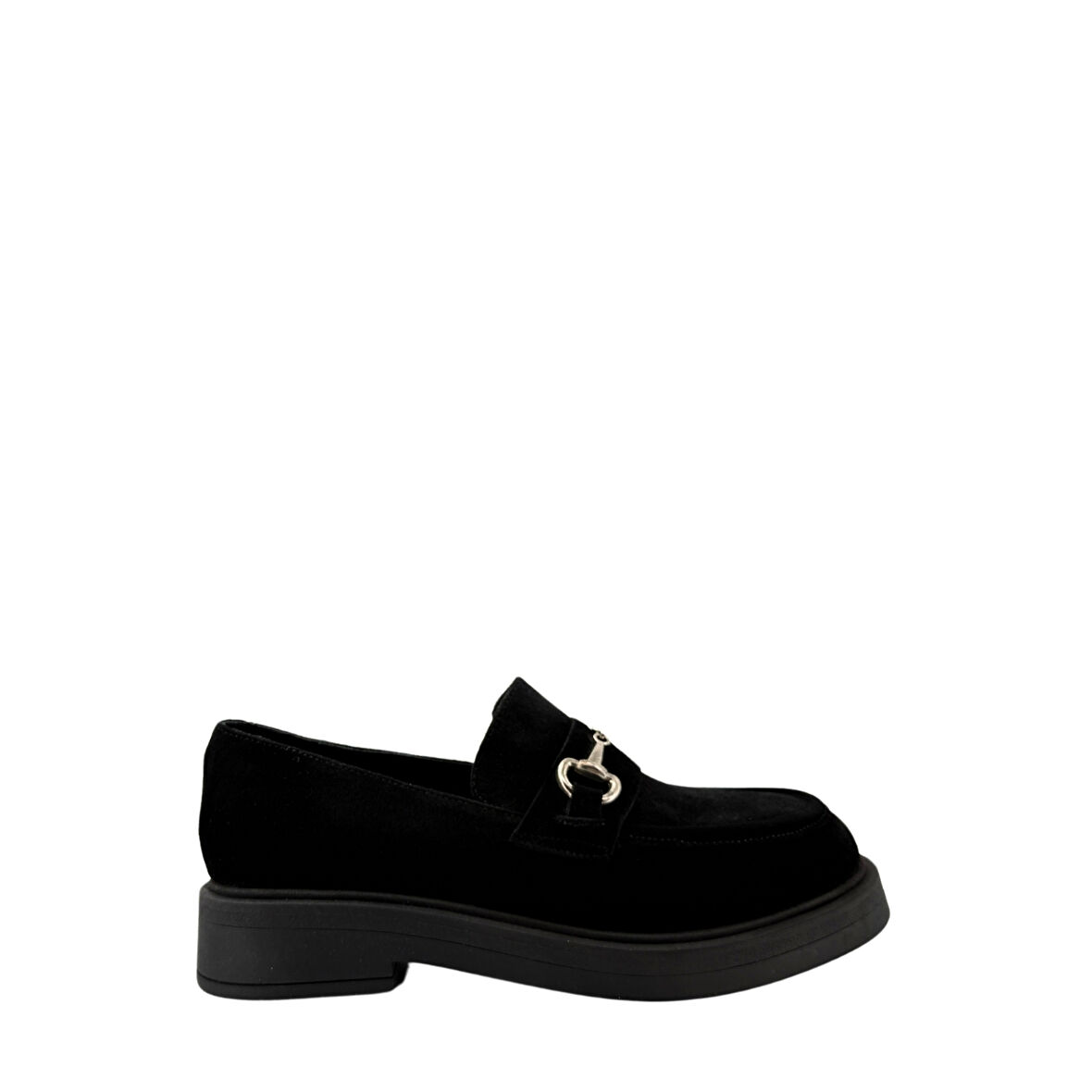  Disparita 257002 Hakiki Deri Loafer Kadın Ayakkabı Metal Tokalı