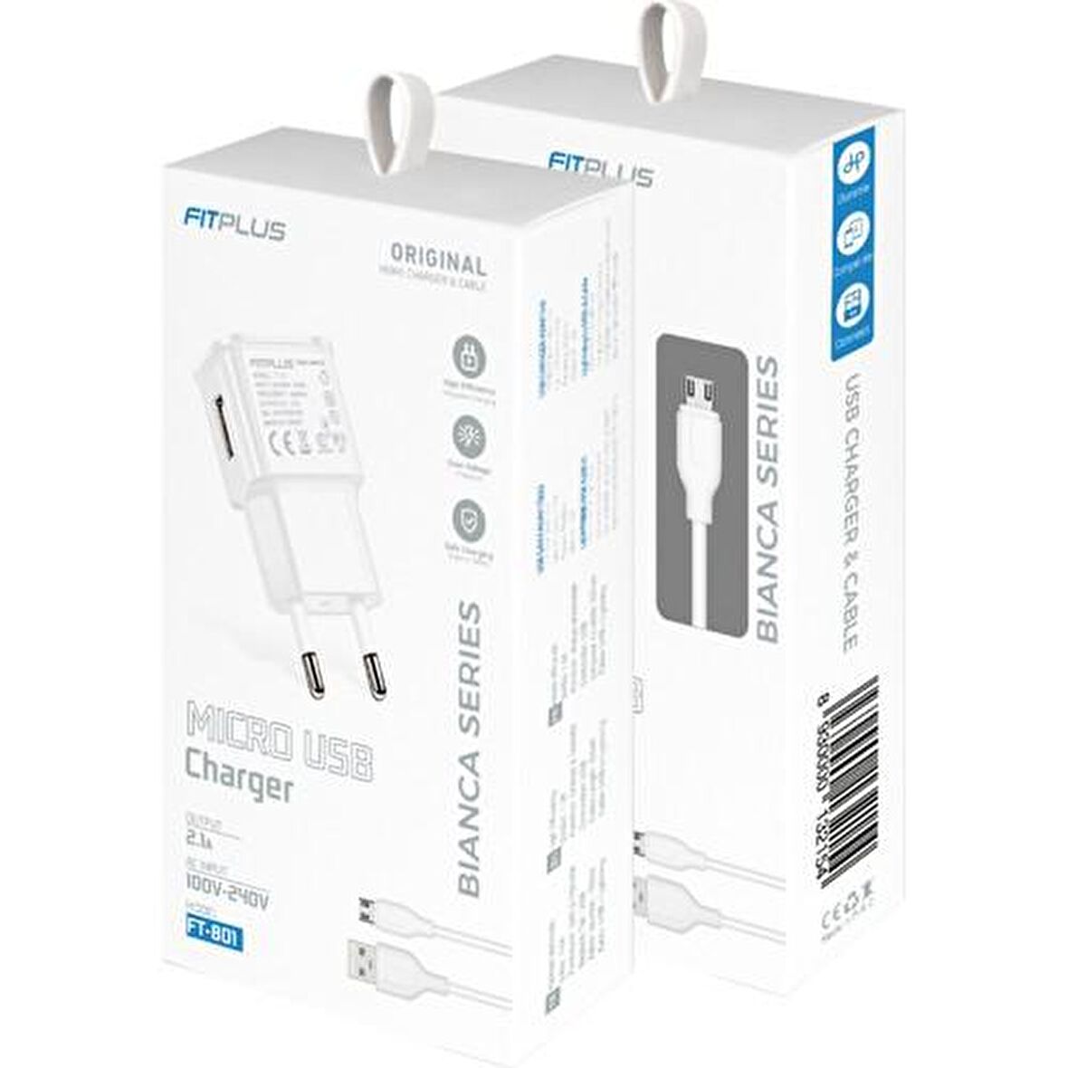 Fitplus Ft-801 Micro USB Hızlı Şarj Aleti Beyaz