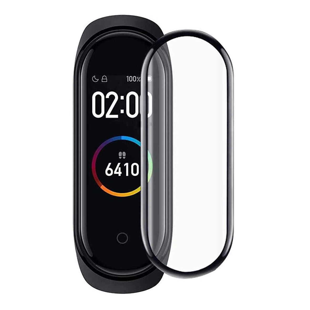 Bufalo Xiaomi Mi Band 5 Ekran Koruyucu 3D Kavisli PMMA Nano Siyah Çerçeve