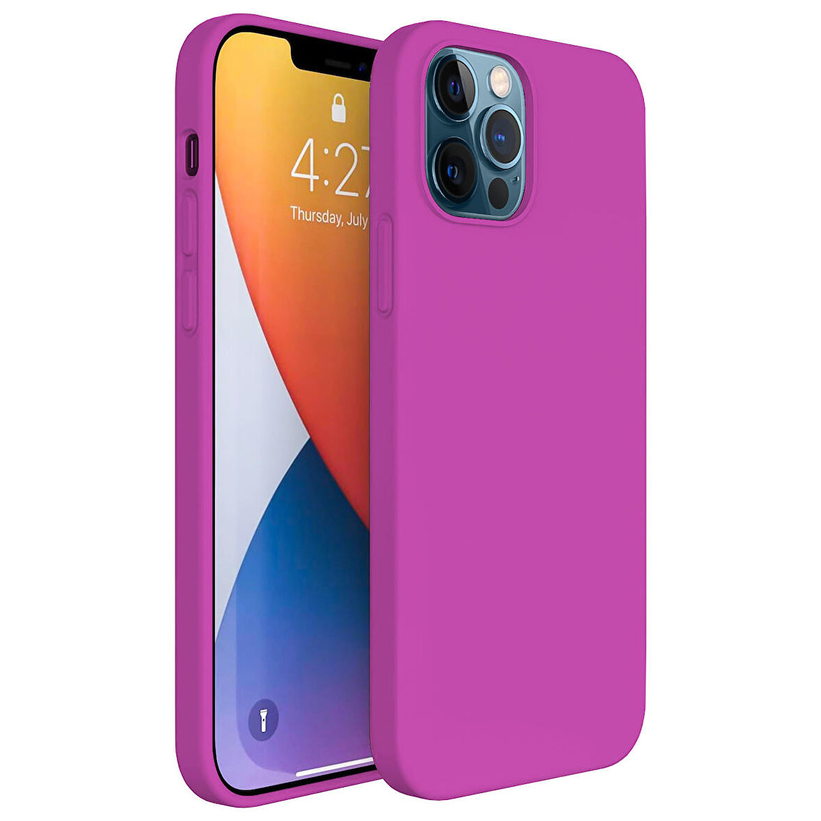 iPhone 12 Pro Max Kılıf FitCase PremiumS Silikon Arka Kapak