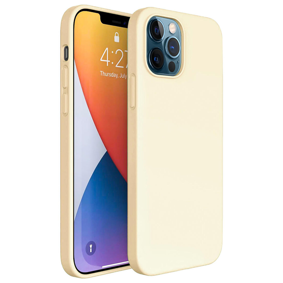 iPhone 12 Pro Max Kılıf FitCase PremiumS Silikon Arka Kapak