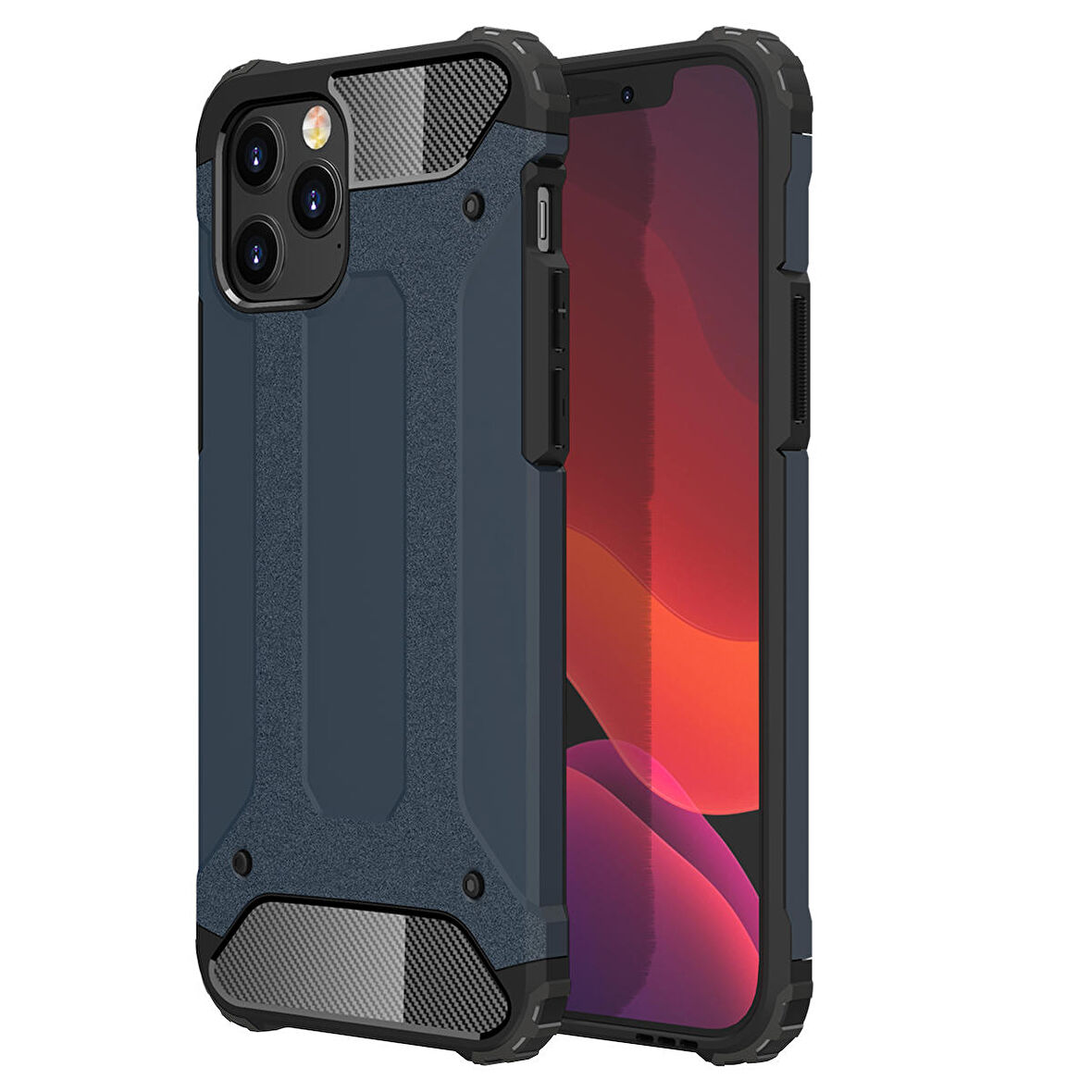 FitCase iPhone 12 / 12 Pro Zırh Tank Tam Koruma Arka Kapak