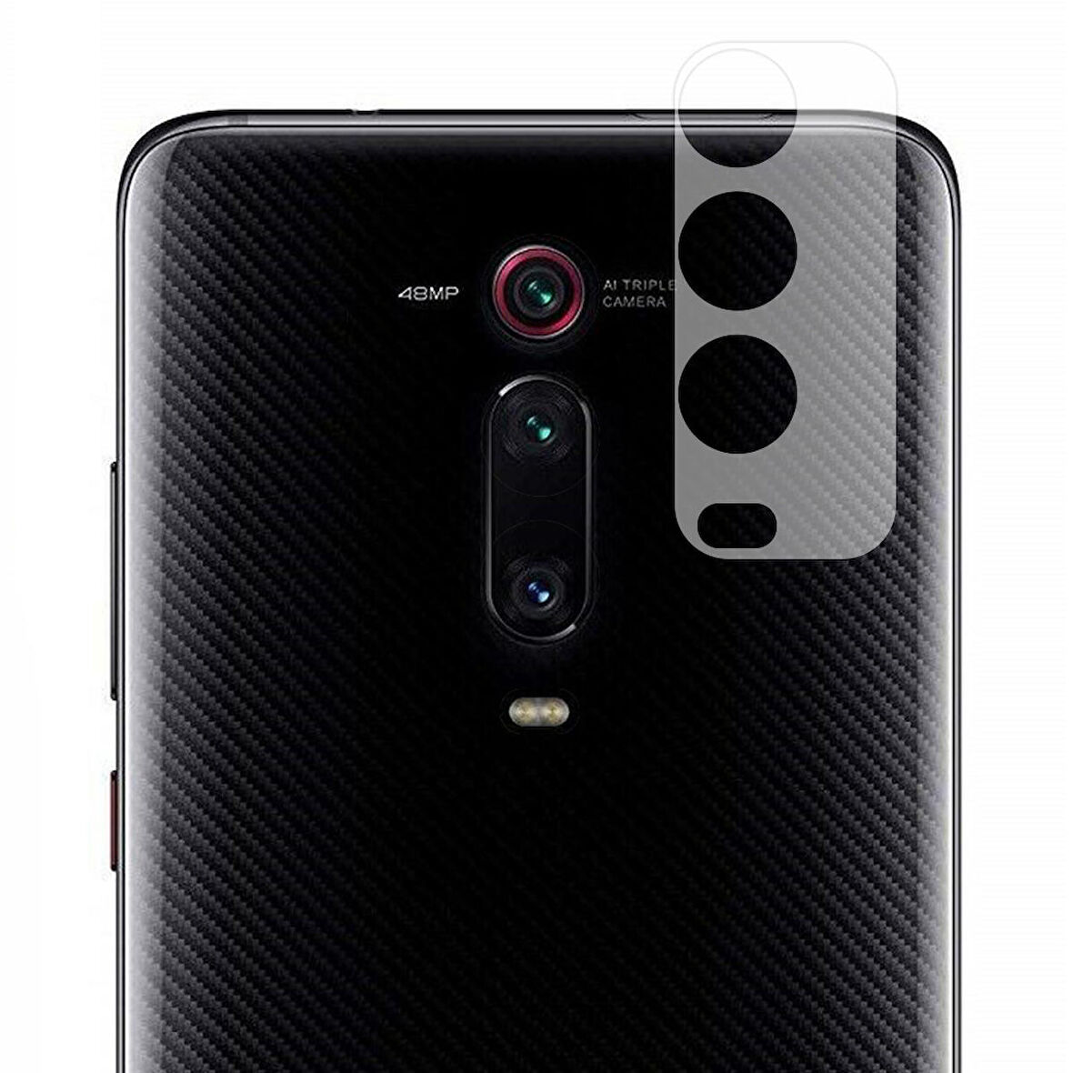 Xiaomi Mi 9T Kamera Lens Koruyucu Nano Cam Şeffaf Tam Kaplama