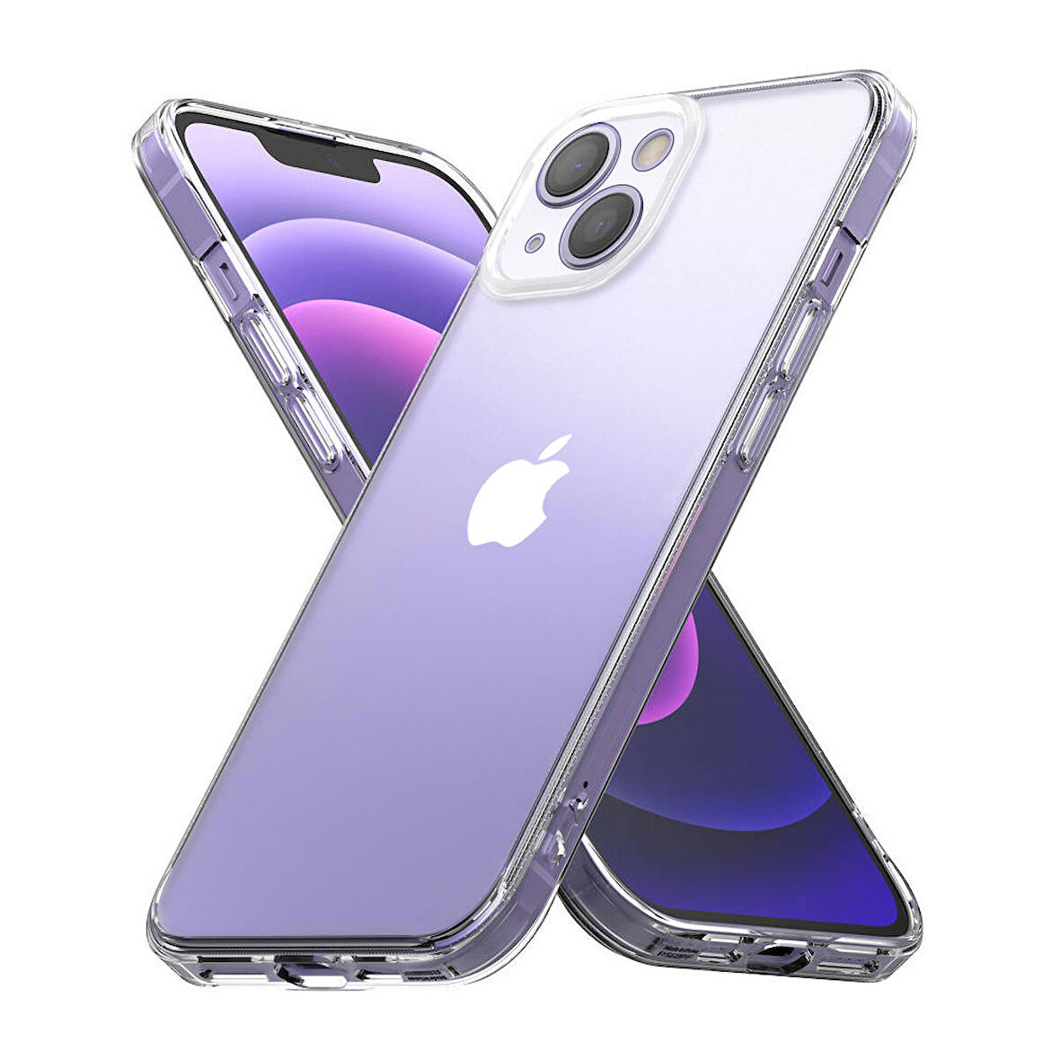 FitCase iPhone 13 Mini Kılıf Kamera Korumalı Silikon Kapak - Şeffaf 
