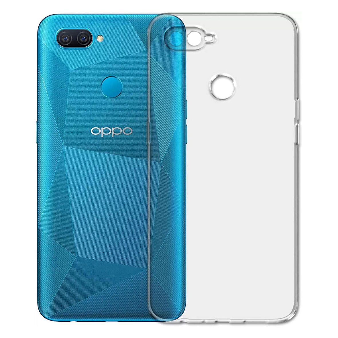 FitCase Oppo A12 Kılıf Kamera Korumalı Silikon Şeffaf Kapak