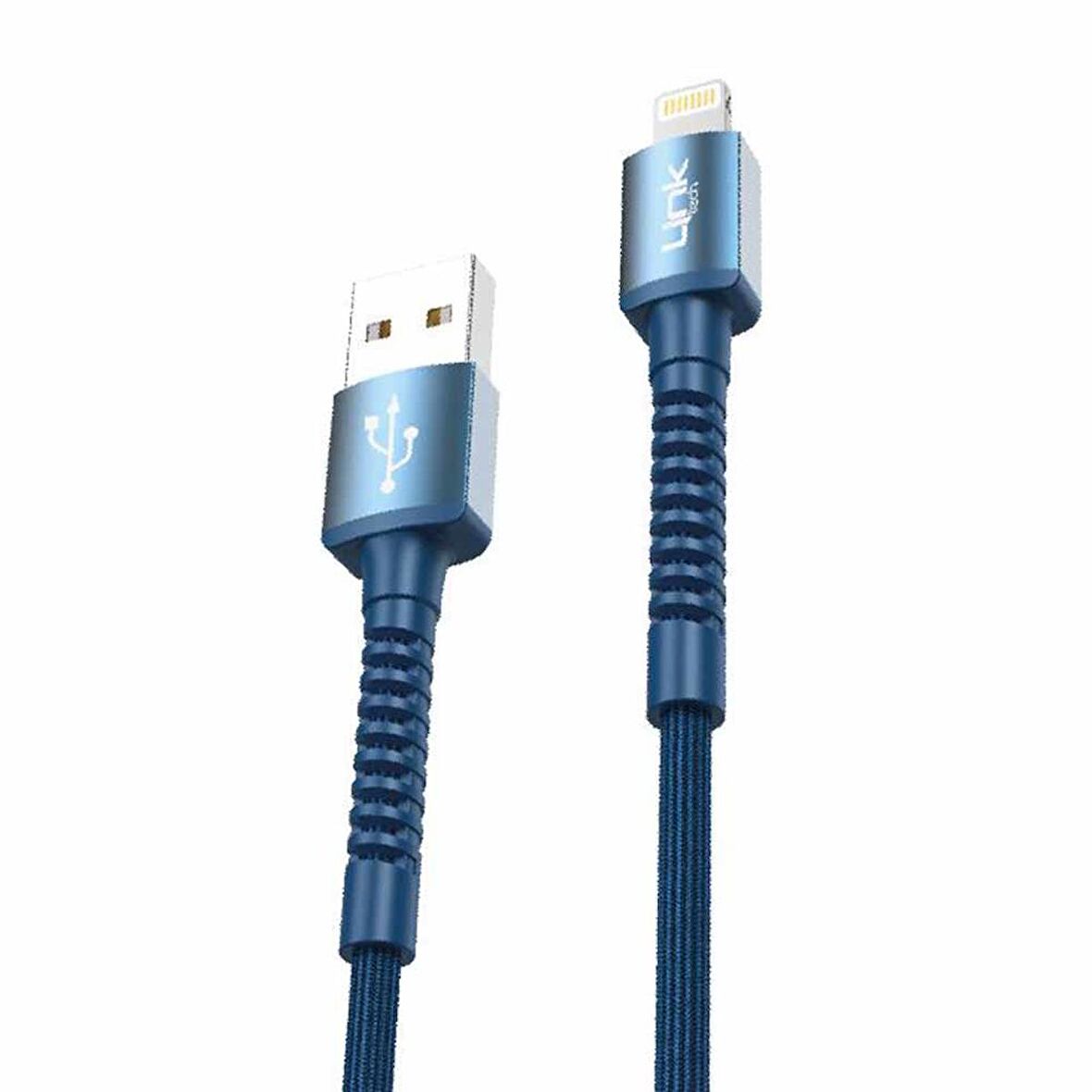 LinkTech K550 Lightning-USB Metal Başlı Data/Şarj Kablosu 3A 1mt