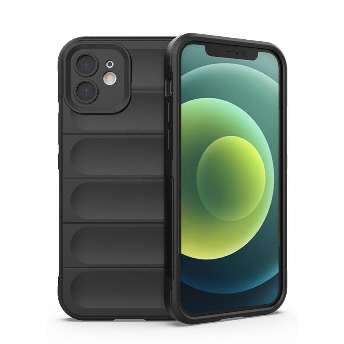 iPhone 12 Kılıf Optimum Lens Çerçeveli Silikon Kapak