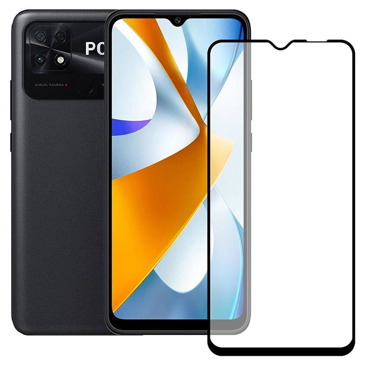 Bufalo Xiaomi Redmi 10C / Poco C40 Seramik Mat 9D Tam Kaplama Ekran Koruyucu