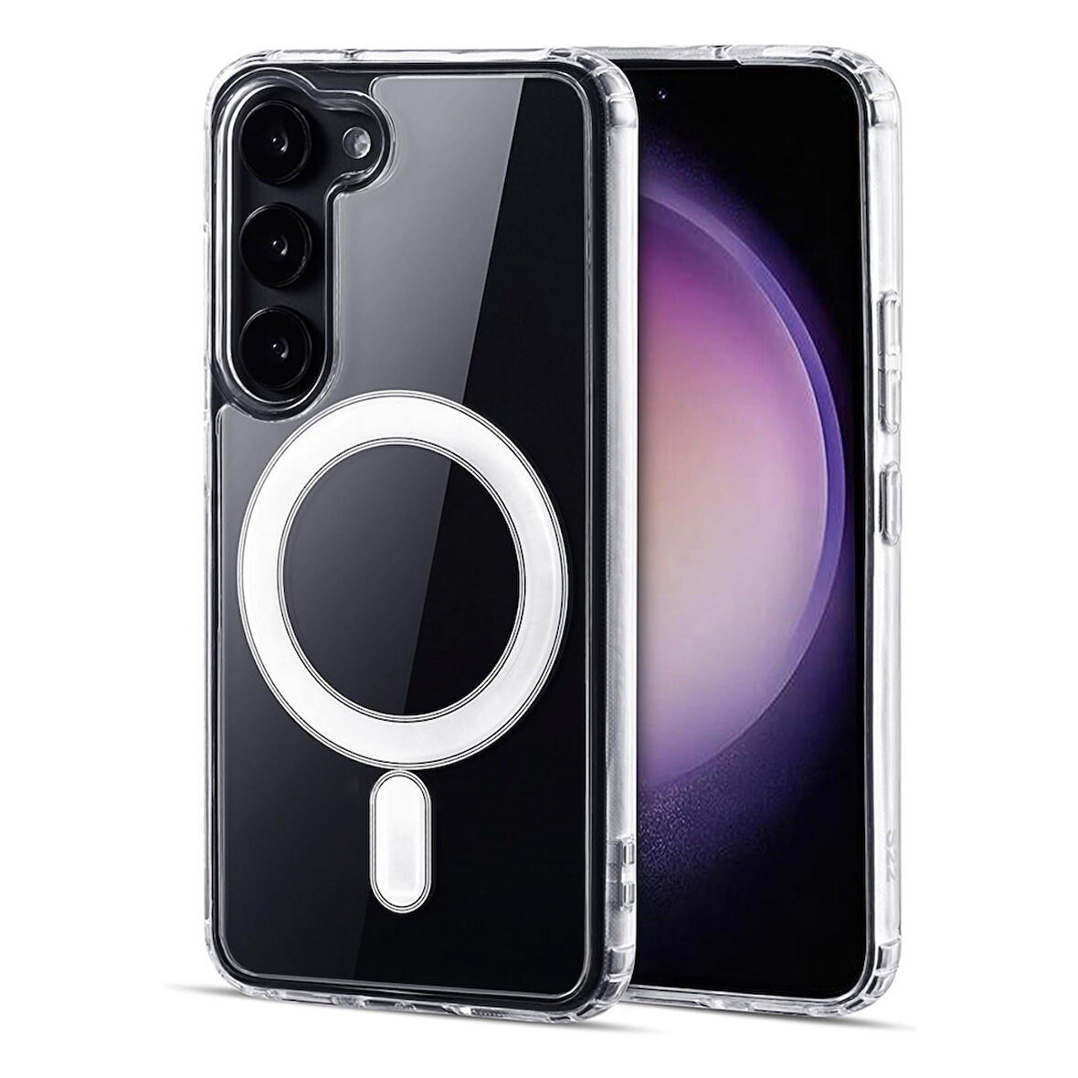Samsung Galaxy S23 Kılıf Magsafe Özellikli Şeffaf Silikon Kapak
