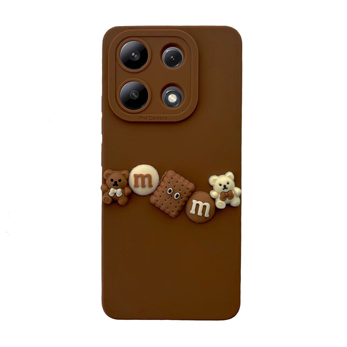 Xiaomi Redmi Note 13 4G Kılıf 3D M Bear Kamera Korumalı Silikon Kapak
