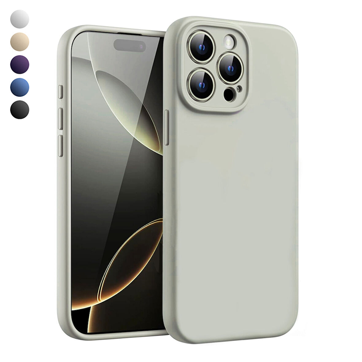 iPhone 15 Pro Max Kılıf Kamera Korumalı Lansman Silikon Kapak