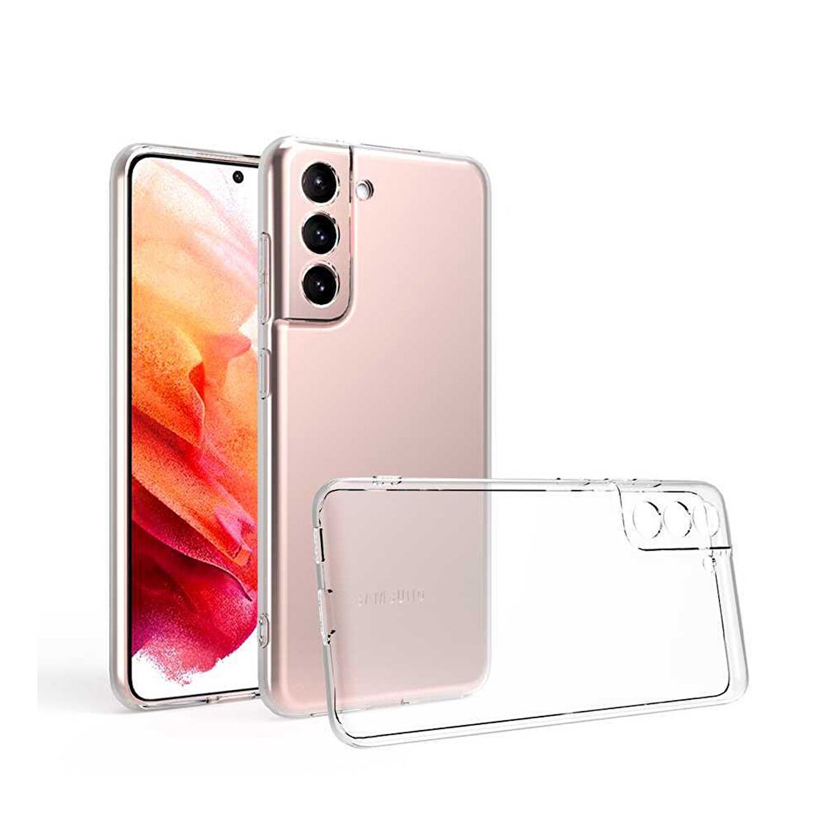 Samsung Galaxy S21 FE Kılıf Kamera Korumalı Silikon Şeffaf Arka Kapak