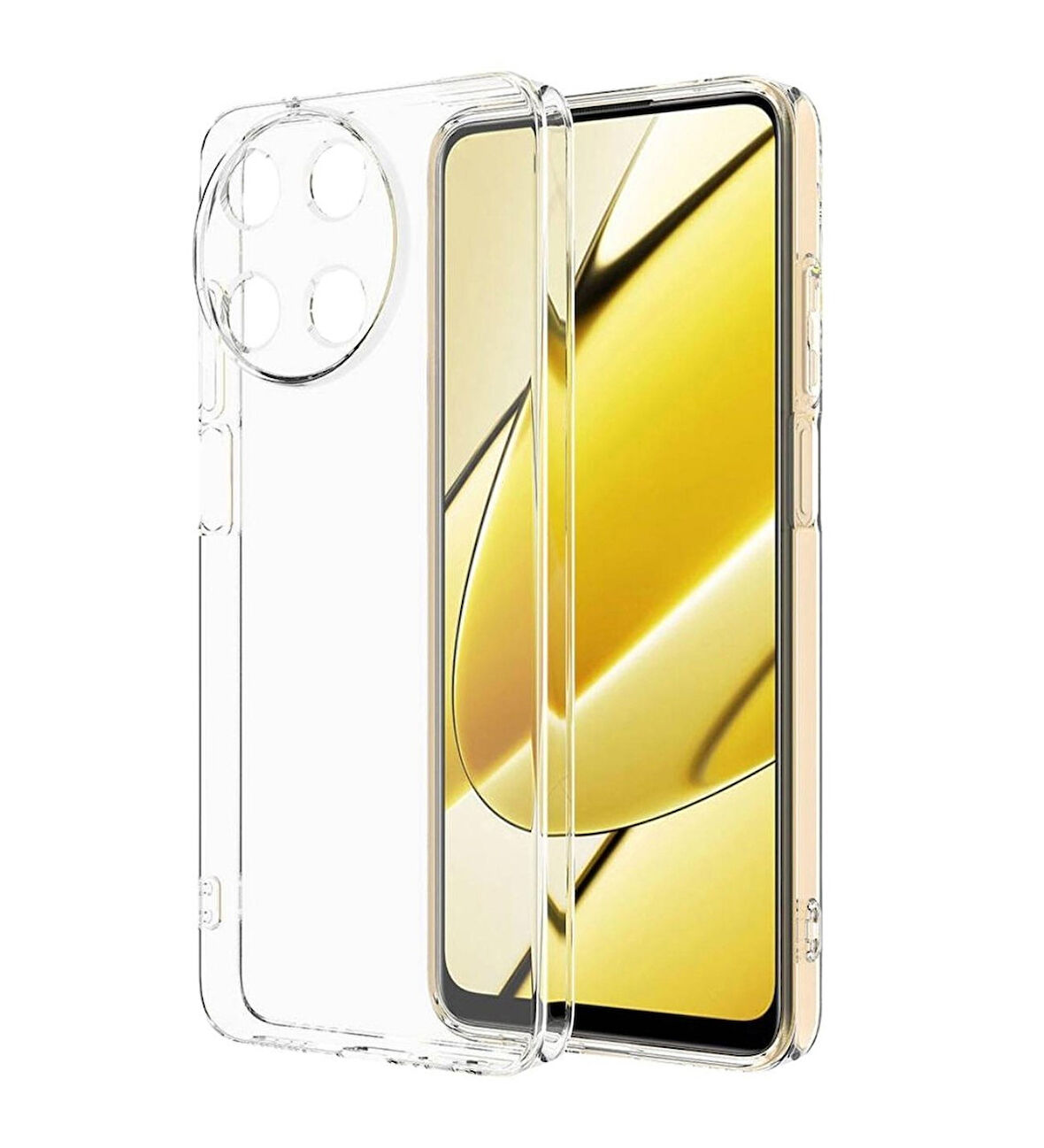 Tecno Spark 30 Pro Kılıf Kamera Korumalı Silikon Şeffaf Arka Kapak