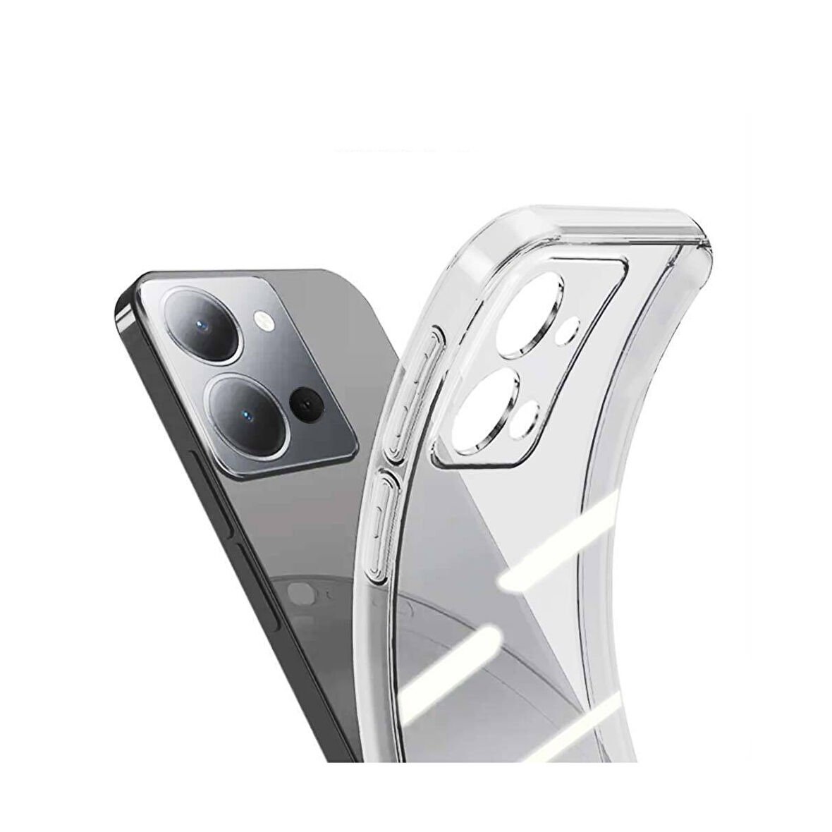 Vivo Y36 Kılıf Kamera Korumalı Silikon Şeffaf Kapak