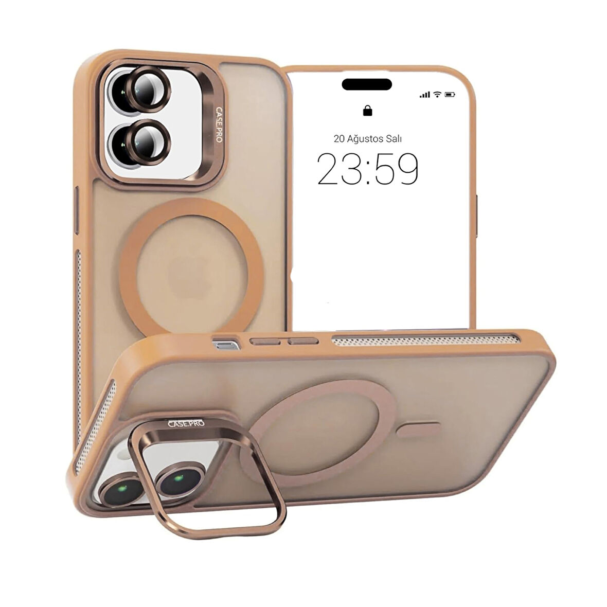 iPhone 11 Kılıf Armor Seri Magsafe Uyumlu Stand Özellikli Kamera Lensli Kapak