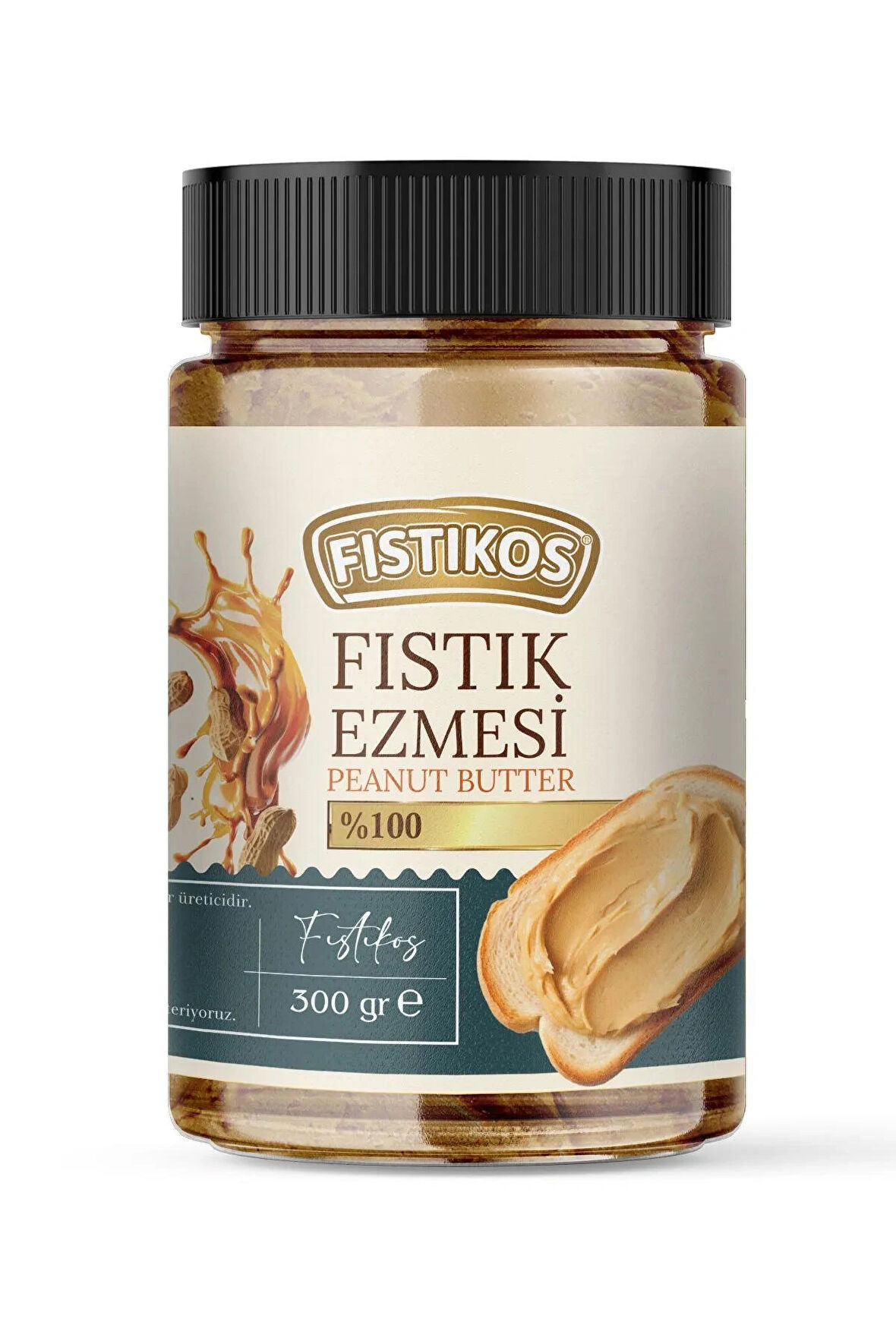 %100 Şekersiz Yer Fıstığı Ezmesi 300 G