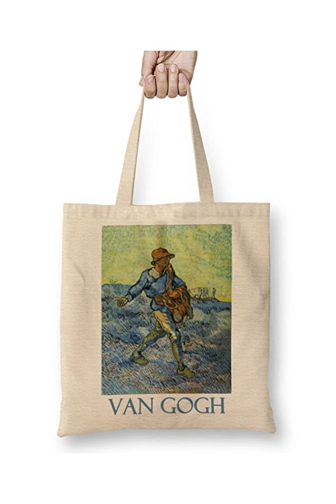 The Sower By Vincent Van Gogh Bez Çanta Uzun Saplı Alışveriş Çantası Plaj Çantası