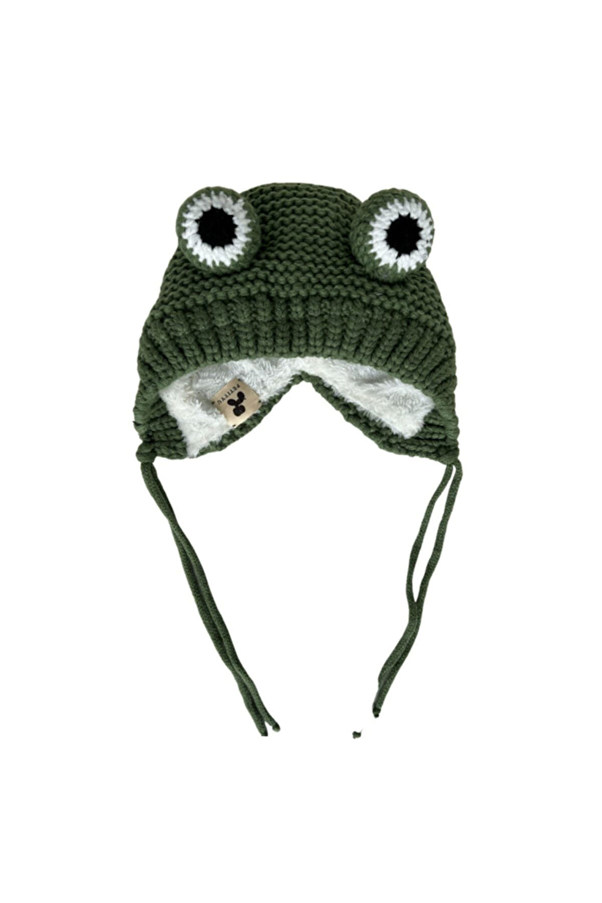 İçi Kürklü Sıcak Tutan Kulak Kapayan Karsever Kurbağa Bere - Frog In Love With Snow