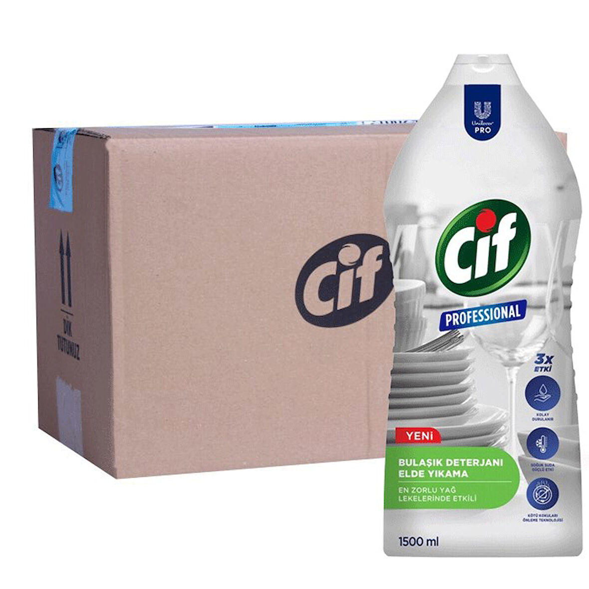 Cif U-pro Elde Bulaşık Deterjanı 1500ml 12 Adet