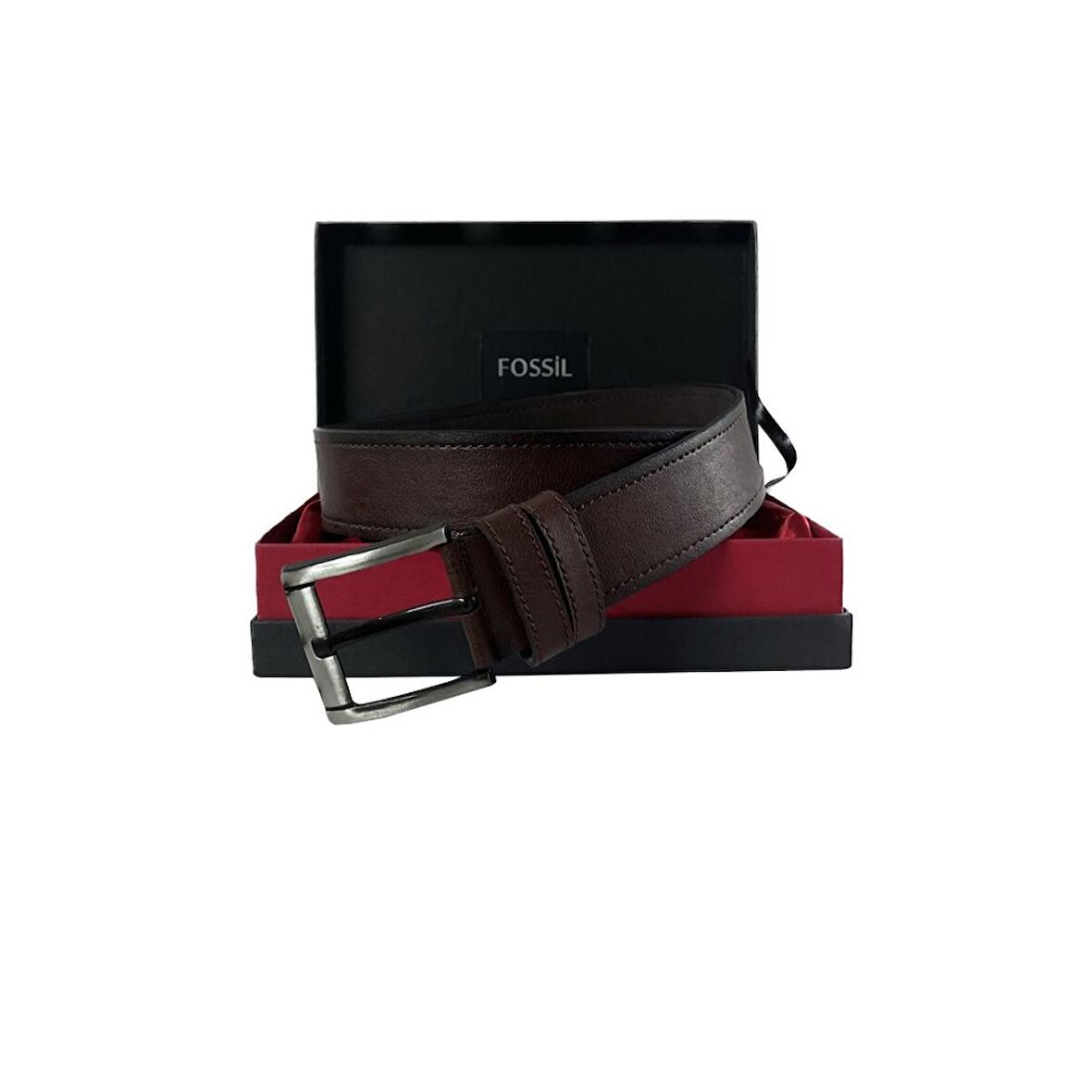 Fossil Kahve Suni Deri 4,5 cm Erkek Kemeri 125