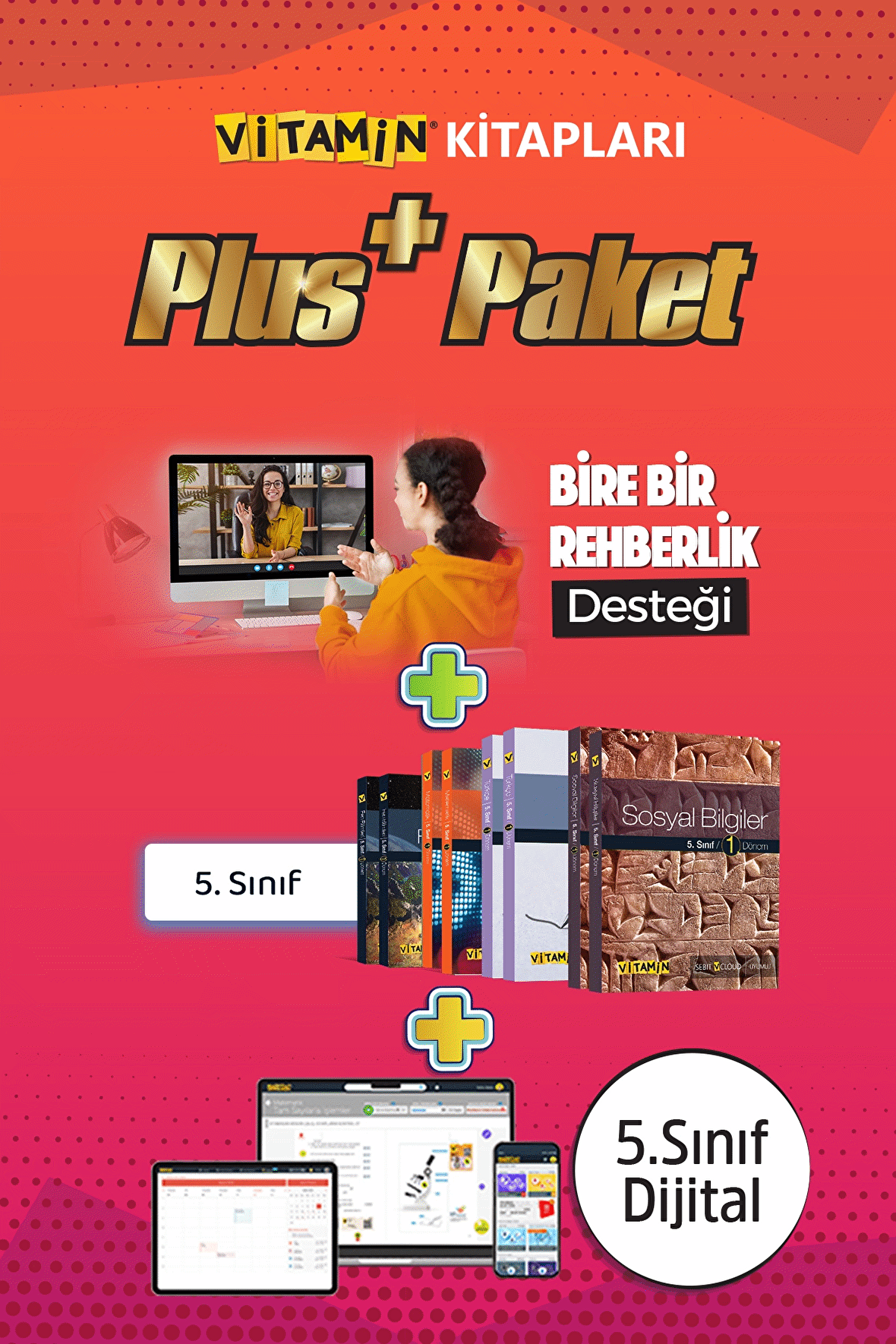 Rehberlik Destekli 5.Sınıf Dijital + 5.Sınıf 8 Kitap+Dijital