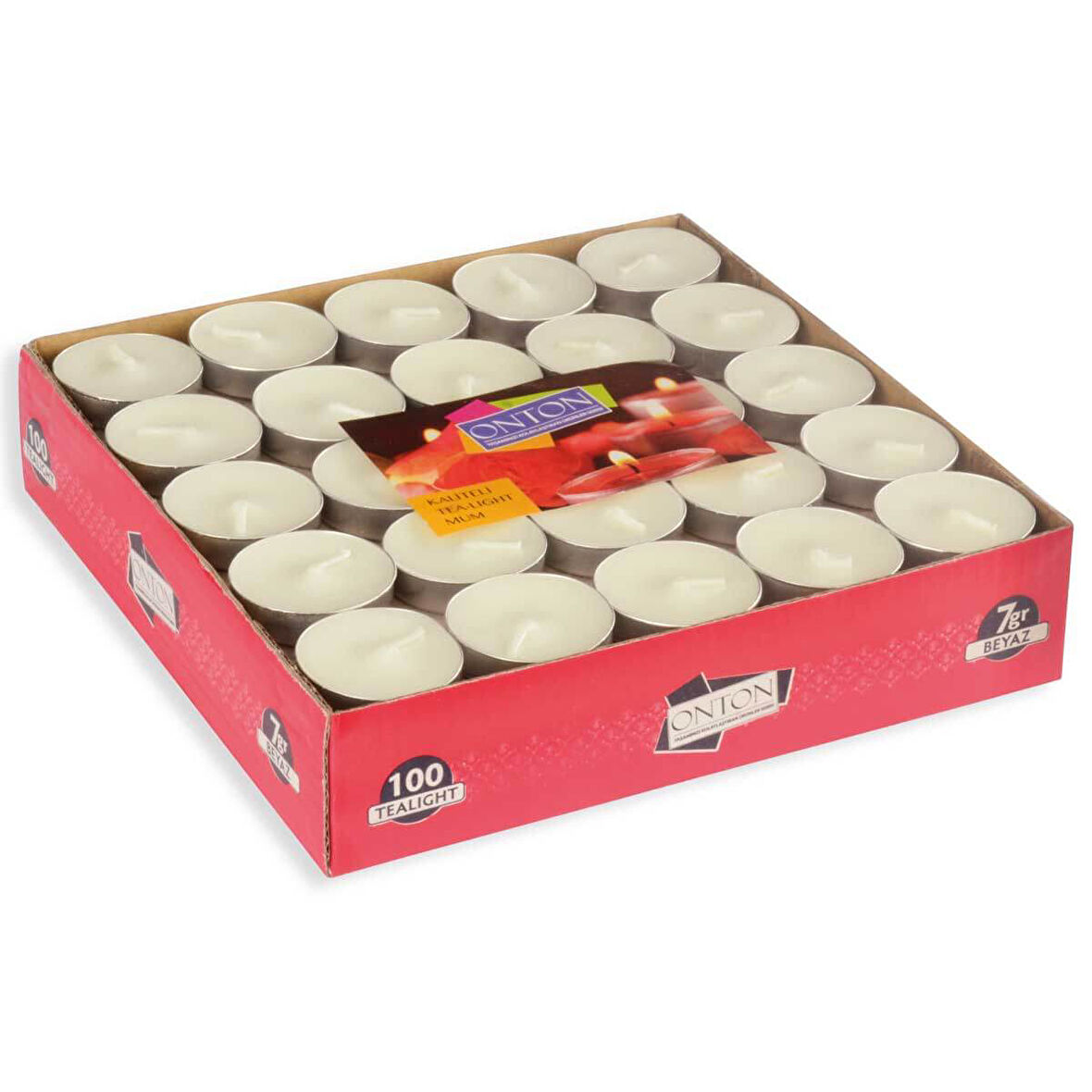 Tealight Mum Beyaz 100 Adet