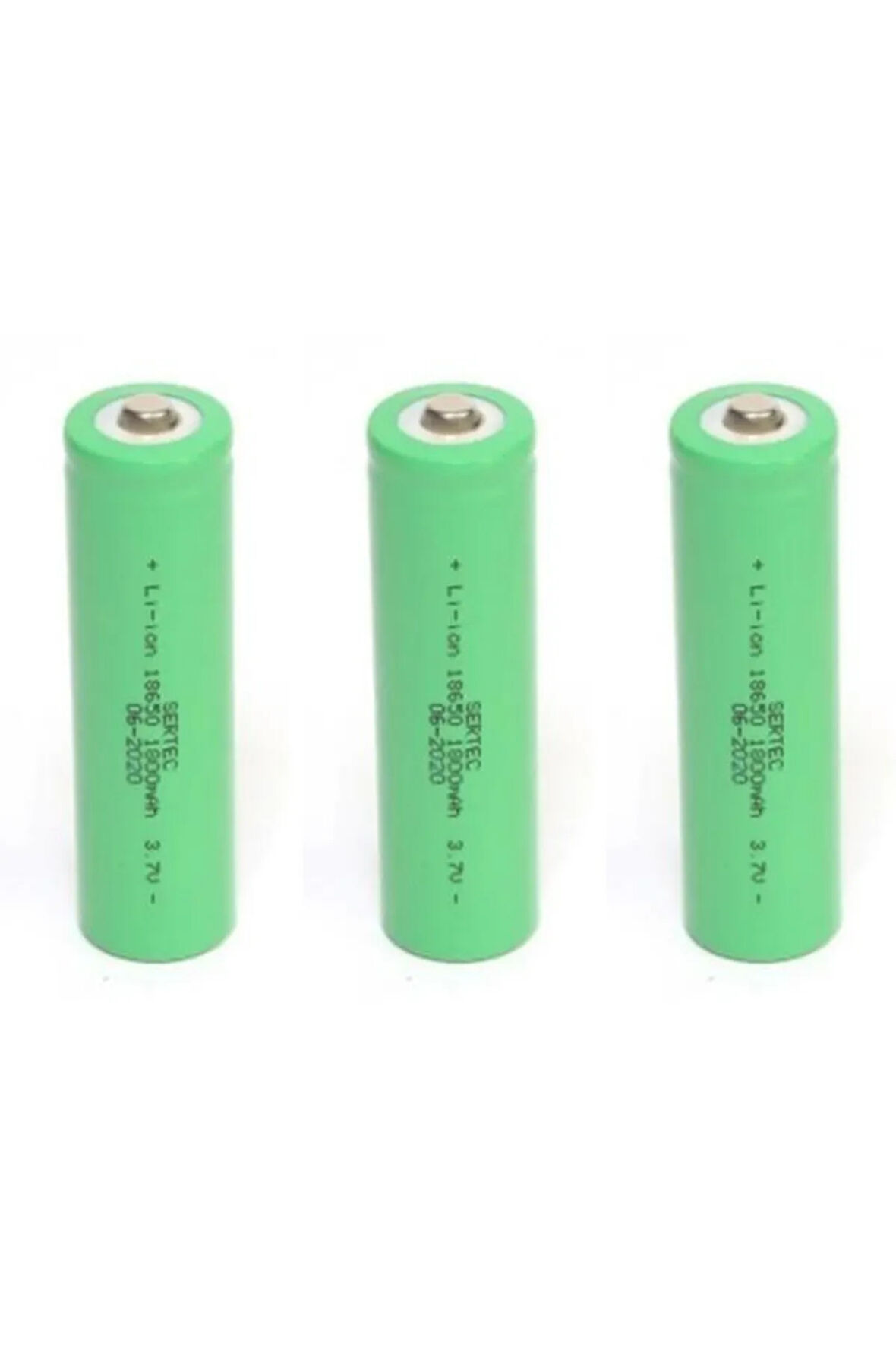 18650 Li-ion 3.7 V 1800 mAh Şarj Edilebilir Pil Sertec - 3 Adet