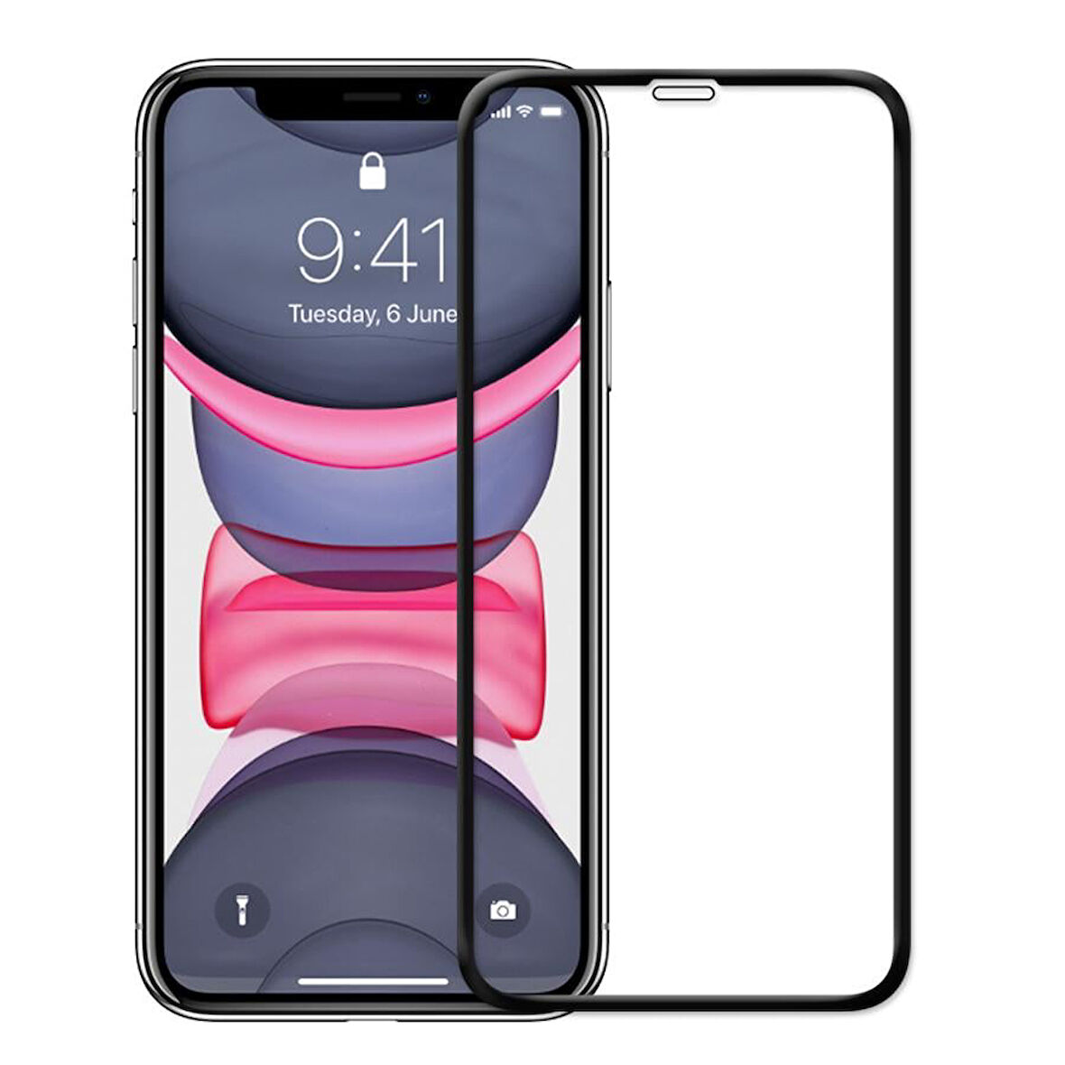 Iphone 11Tam Kaplayan Kırılmaz Cam Koruyucu 5d 9d Siyah