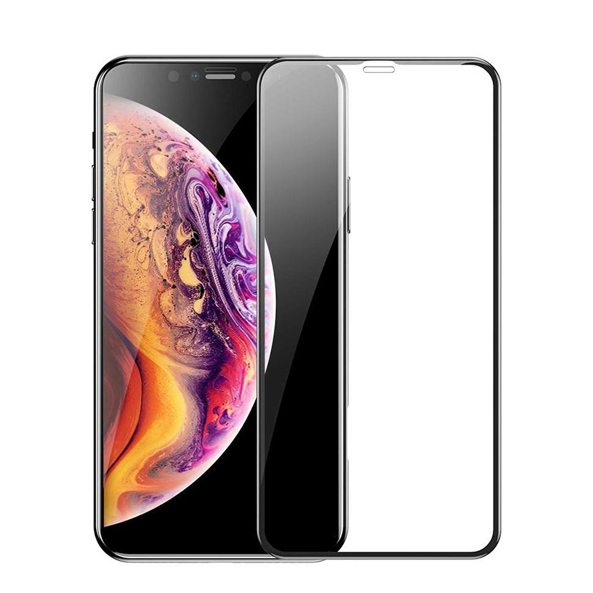 Iphone 11 PRO Tam Kaplayan Kırılmaz Cam Koruyucu 5d 9d Siyah