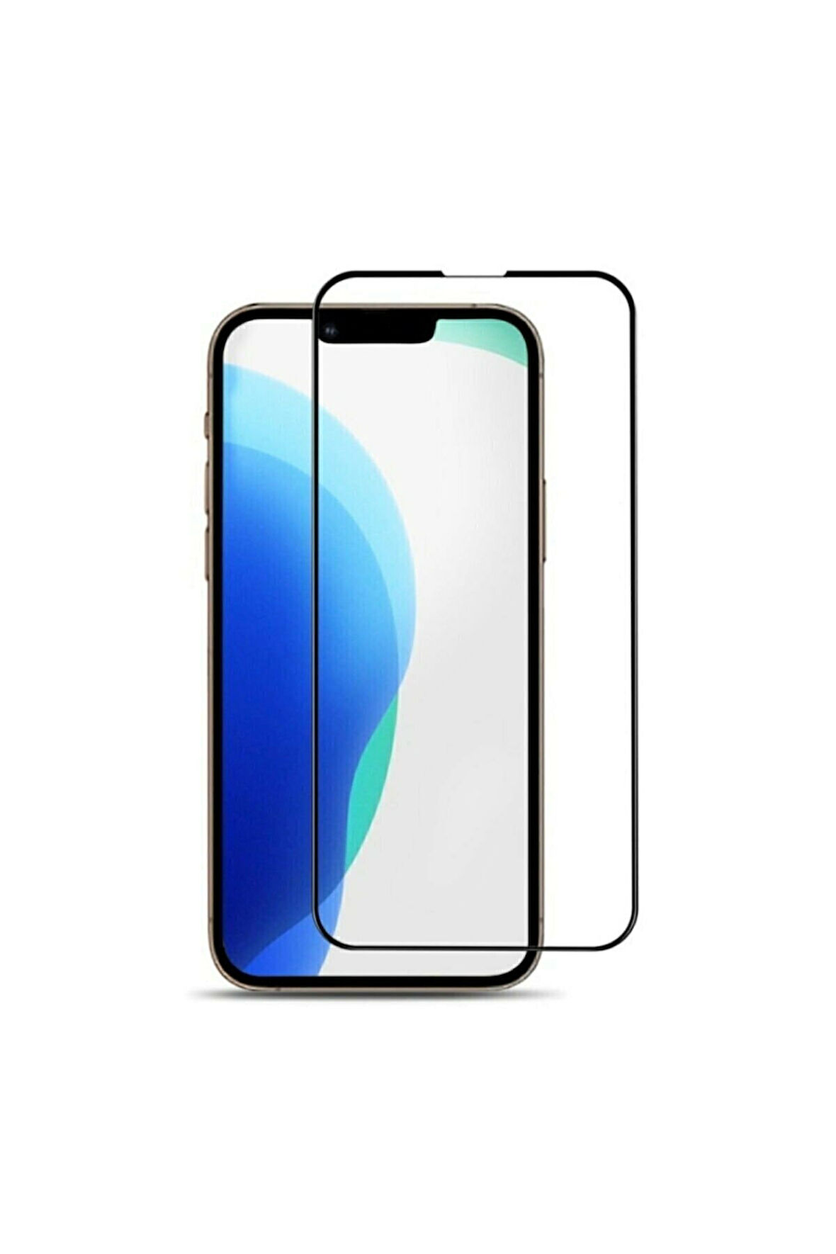 Iphone 13 PRO MAXTam Kaplayan Kırılmaz Cam Koruyucu 5d 9d Siyah
