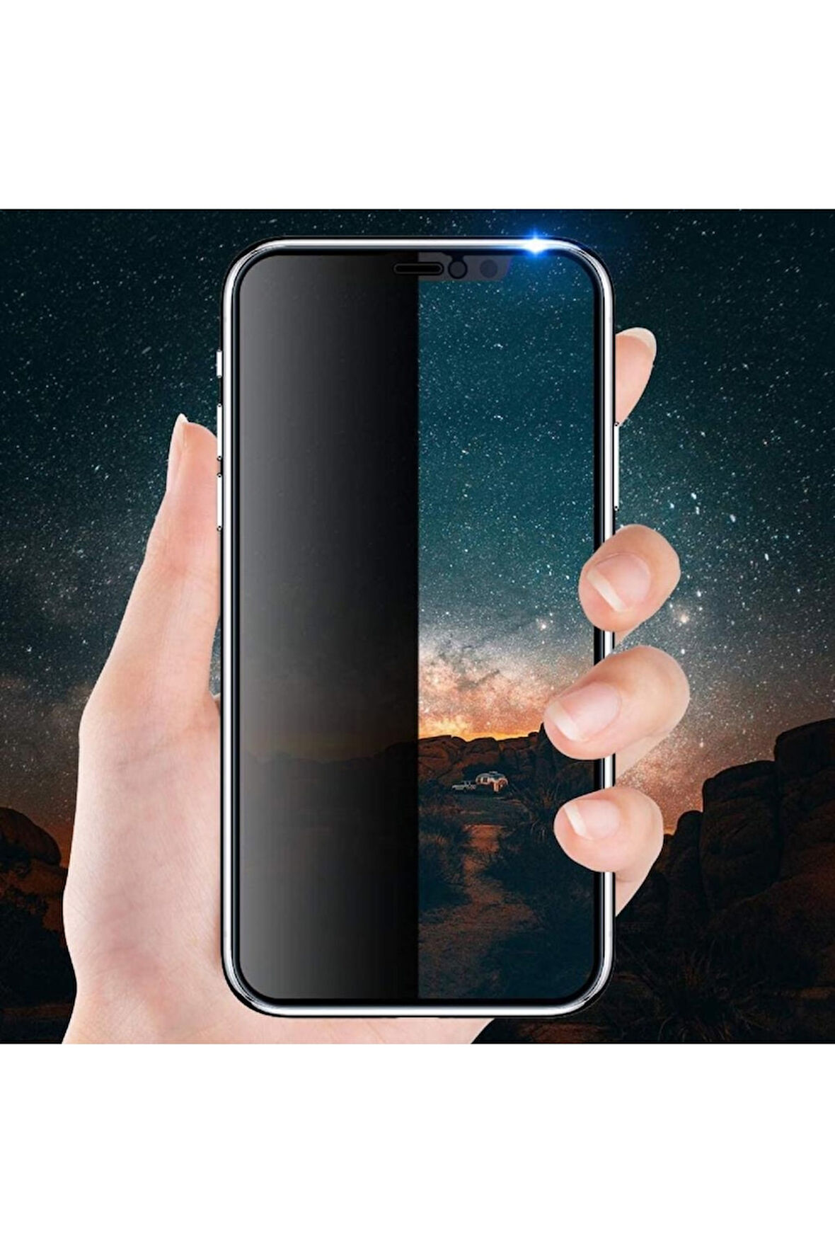 Iphone Xs Max / 11 Pro Max Gizli Hayalet Kırılmaz Cam Privacy Ekran Koruyucu