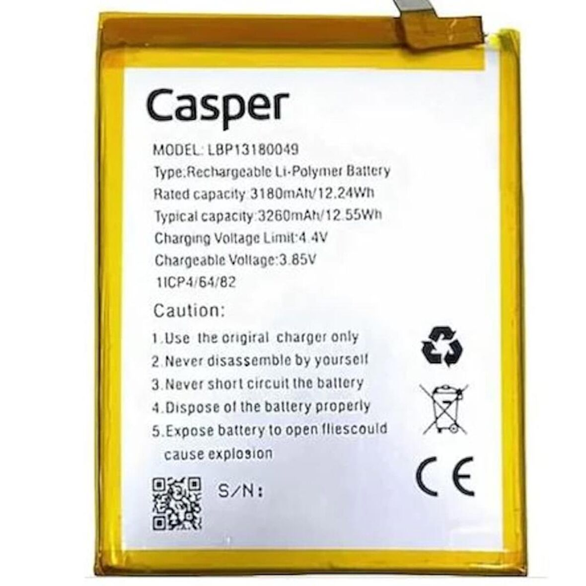 Casper Via A1 Batarya
