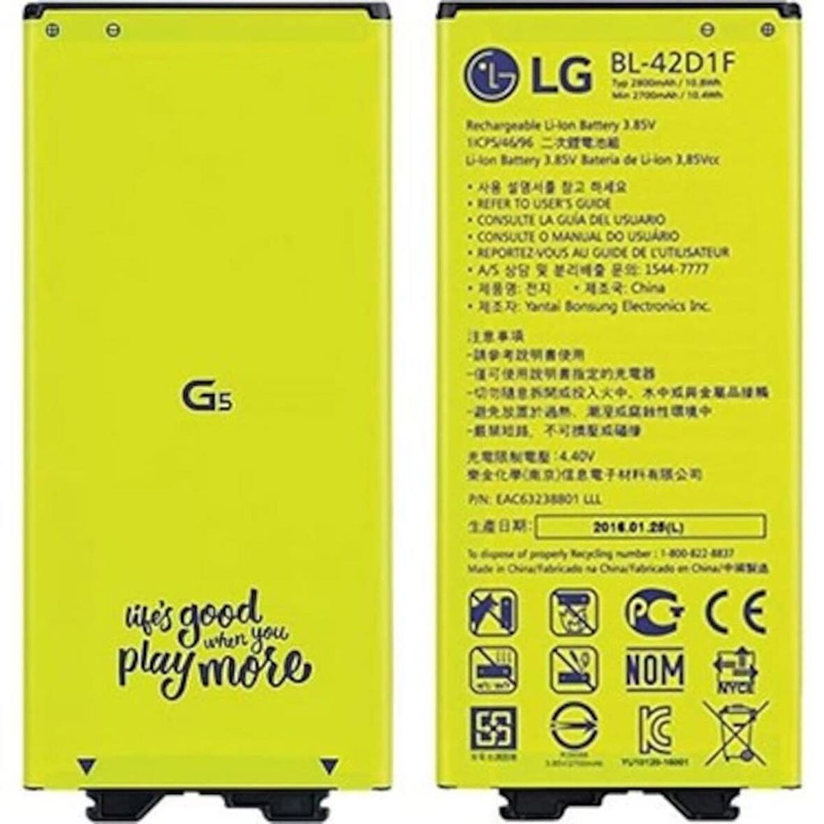 Lg G5 Batarya Pil Bl-42D1F