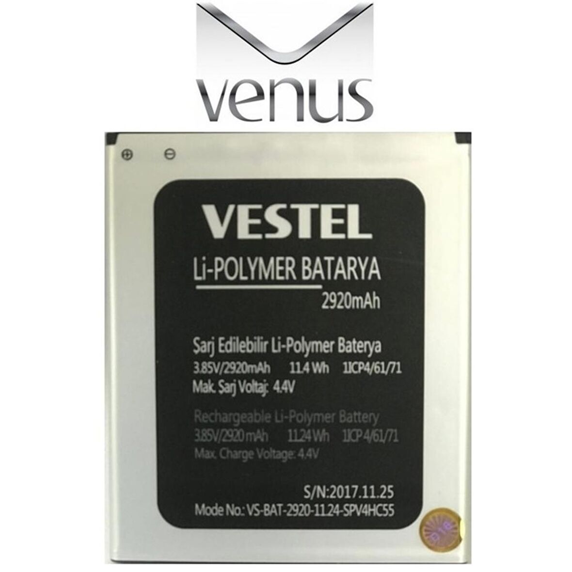 Vestel Venüs V3 5530 Pil Batarya Vs-Bat-2920-11.24 İthal