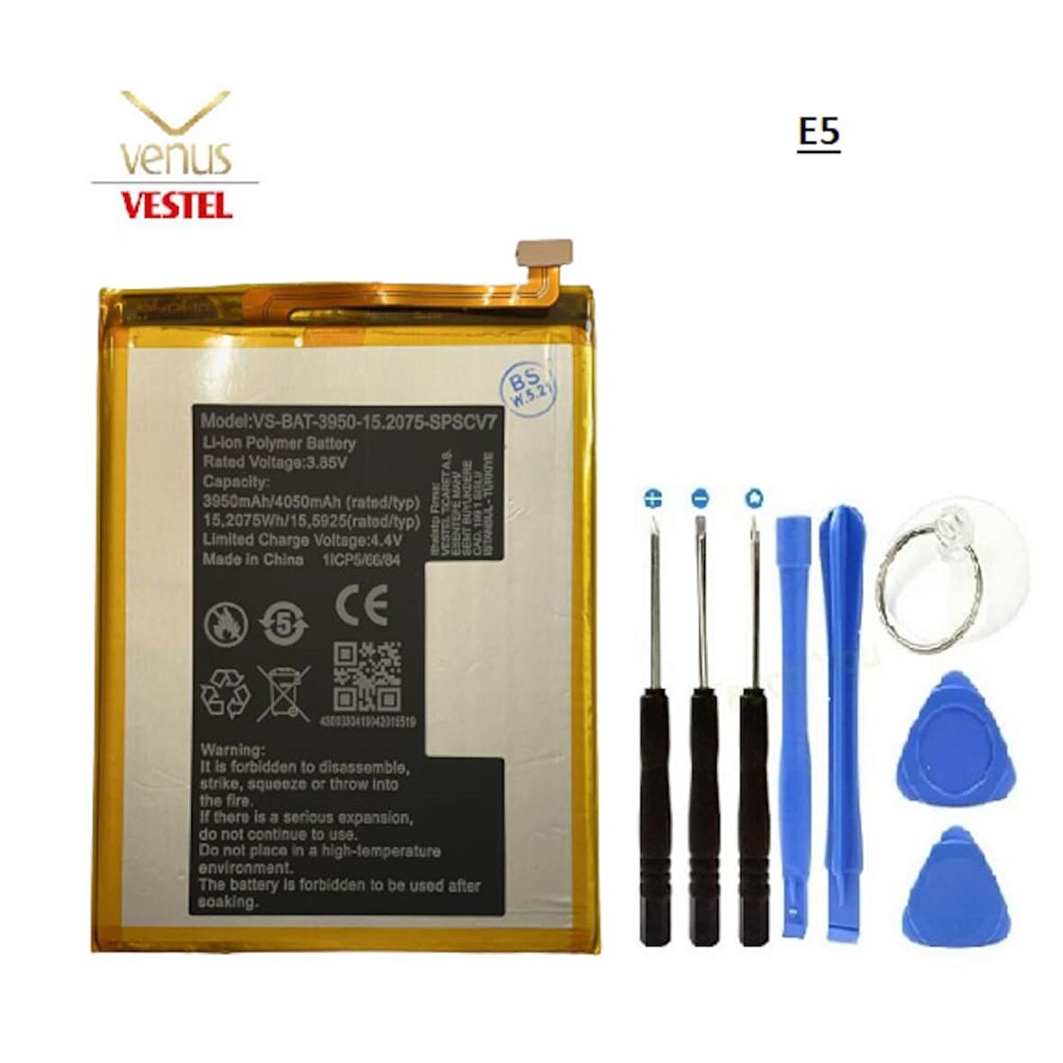 Vestel Venüs E5 Pil Batarya ve Tamir Seti Vs-Bat3300