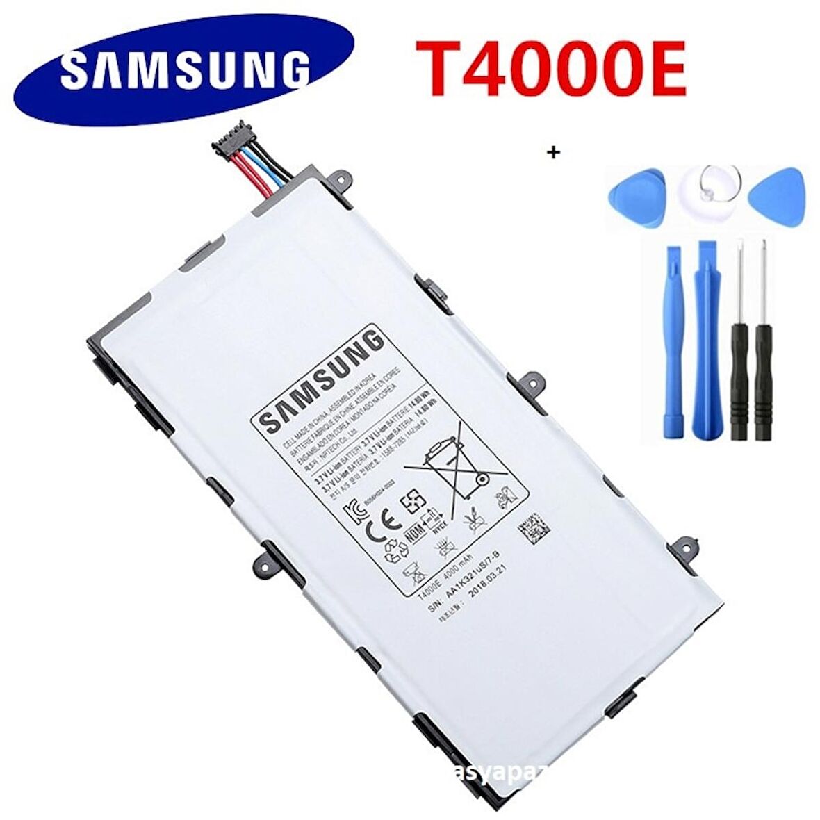 Galaxy Tab 3 7.0 T210 T211 T4000E Batarya Pil + Tamir Seti
