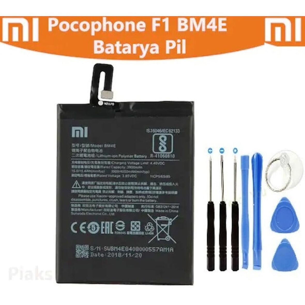 Xiaomi Mi Pocophone F1 Bm4E Batarya Pil ve Tamir Seti