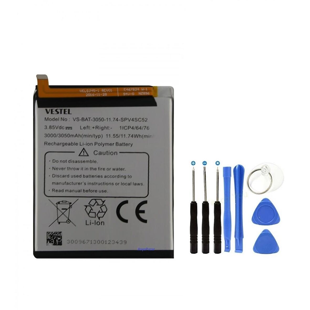 Vestel V5 Pil Batarya Vs-Bat 3050 Mah