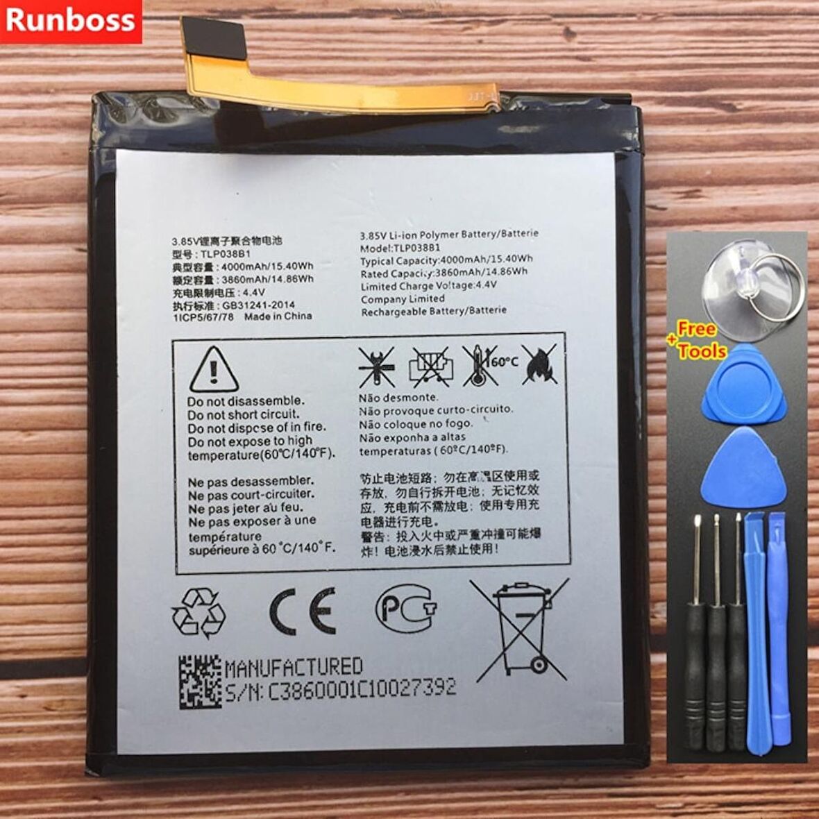 Alcatel A7 / A7 Lte / A7 Xl Pil Batarya ve Tamir Seti Tlp038B1