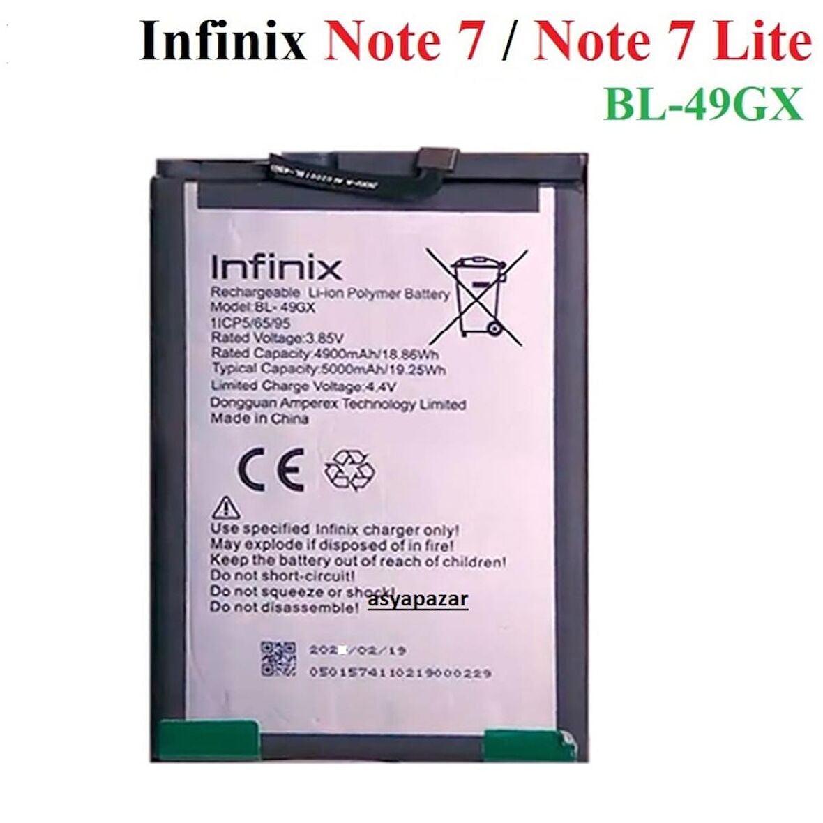 Infinix Note 7-Note 7 Lite Pil Batarya Bl-49Gx İnfinix X690