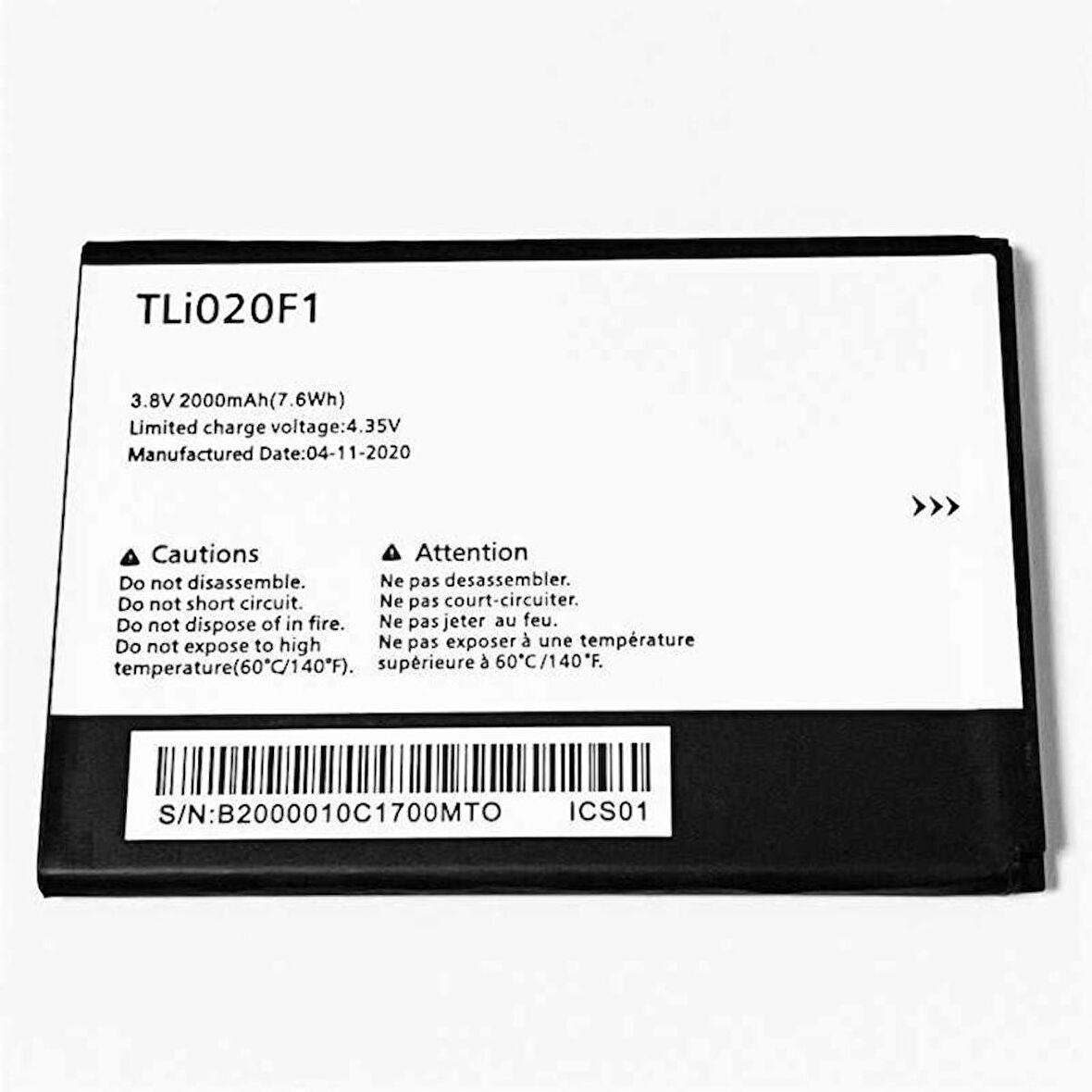 Alcatel Pop Star Pixi 4 Pil Batarya 5022-5022D-5022X-Tli020F1